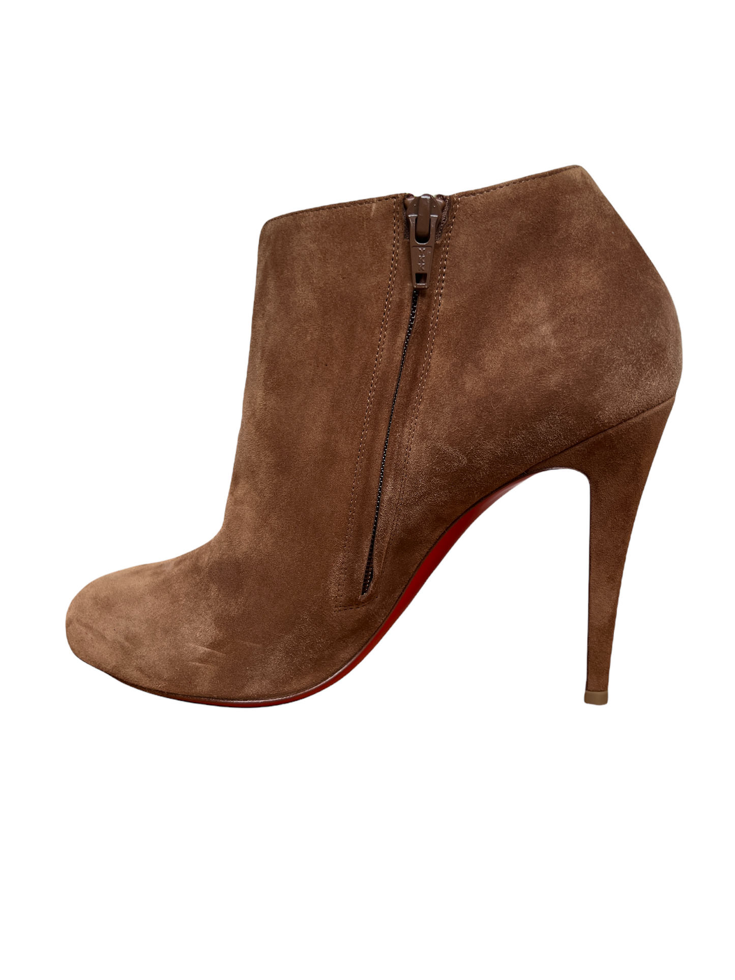 Brown Suede High Heels Boots - 10.5