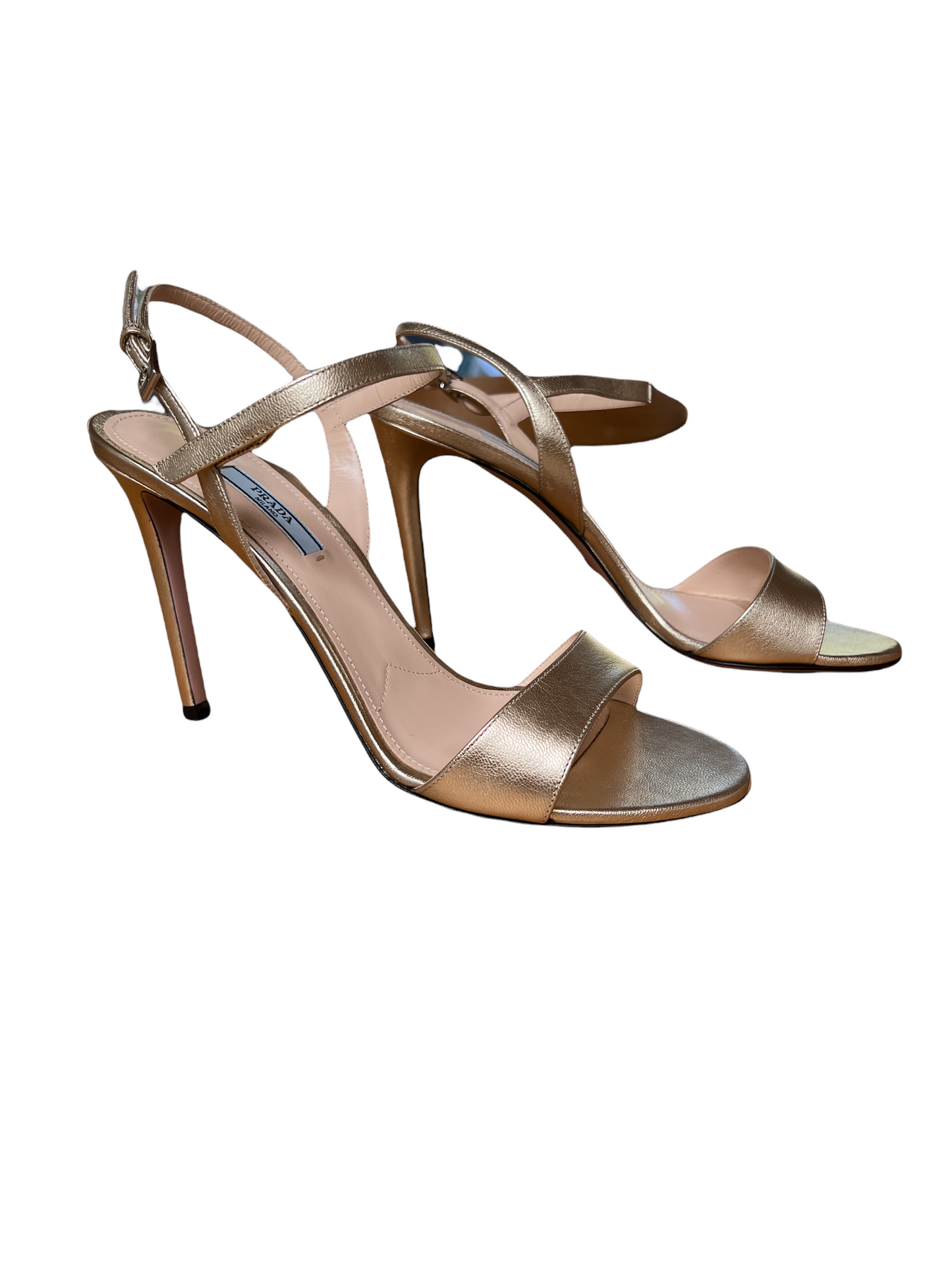 Gold Leather Heels - 11