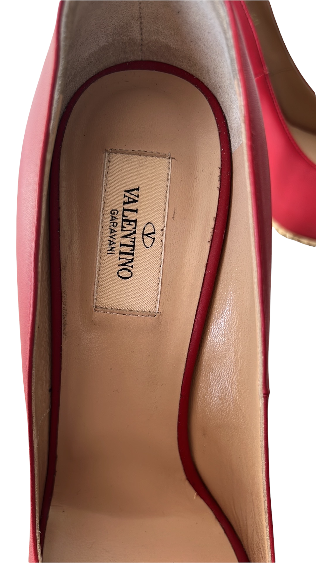 Red Leather High Heels - 10