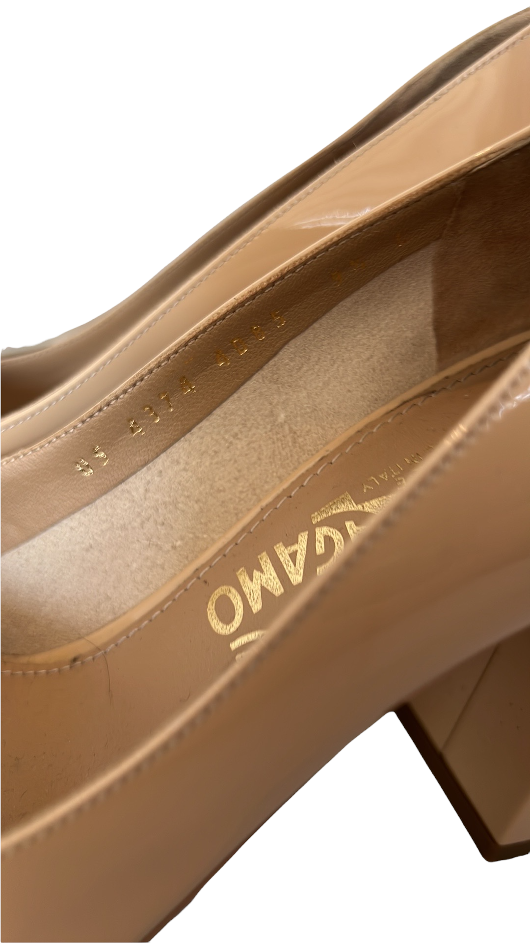 Nude Patent Leather Pumps - 9.5