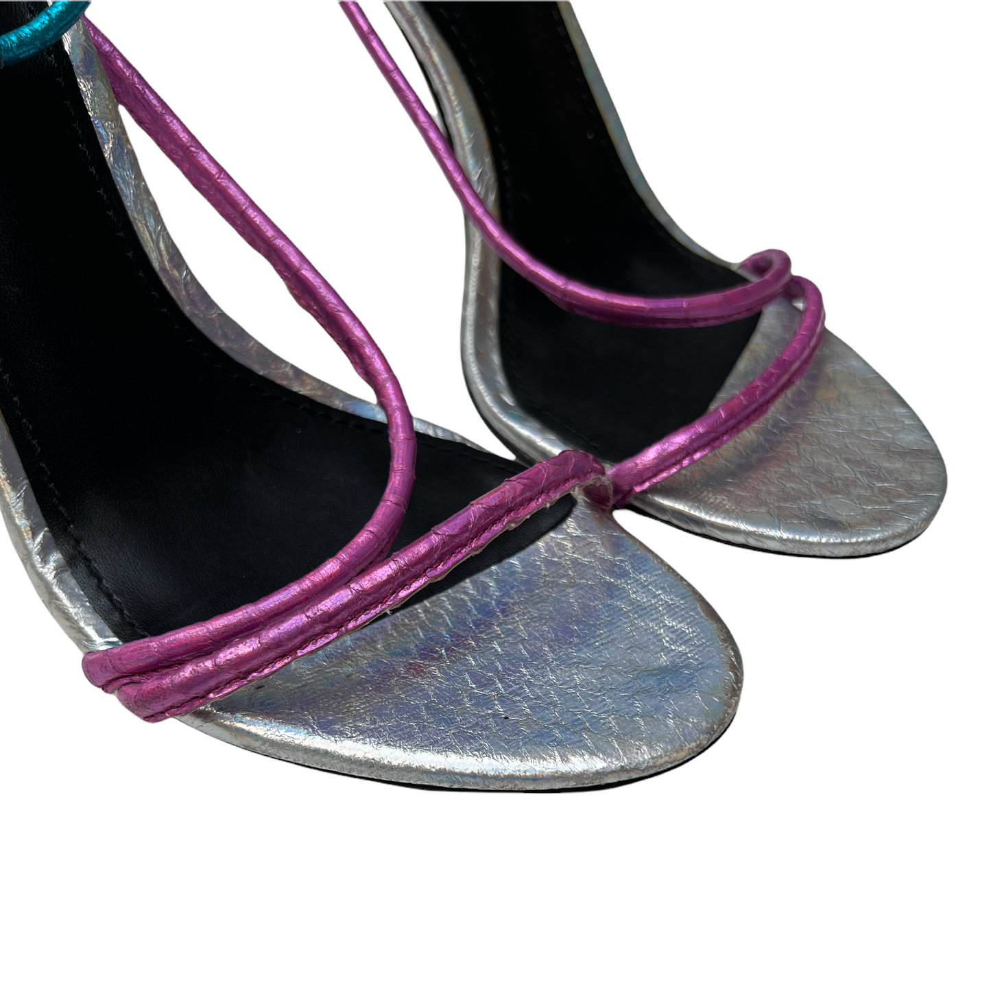 Multicolor Leather High Heels - 7