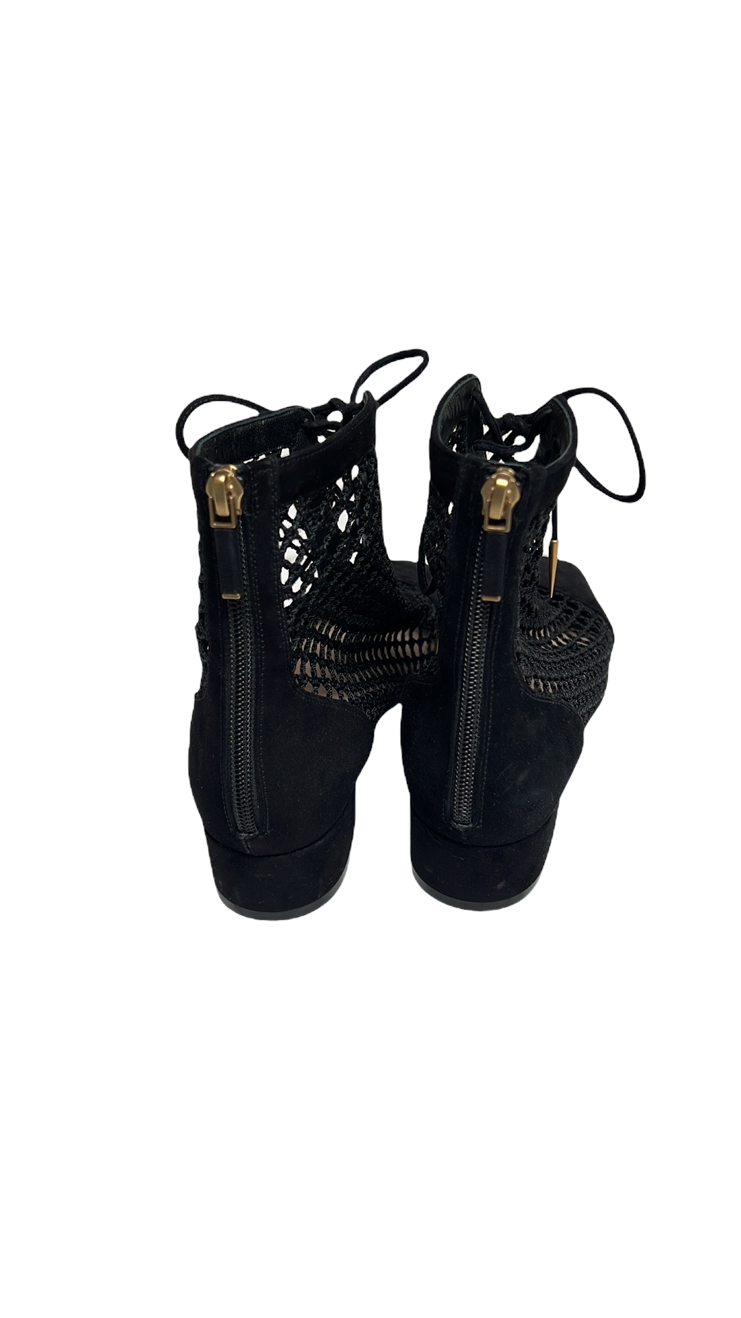 Lace Up See Through Booties - 9