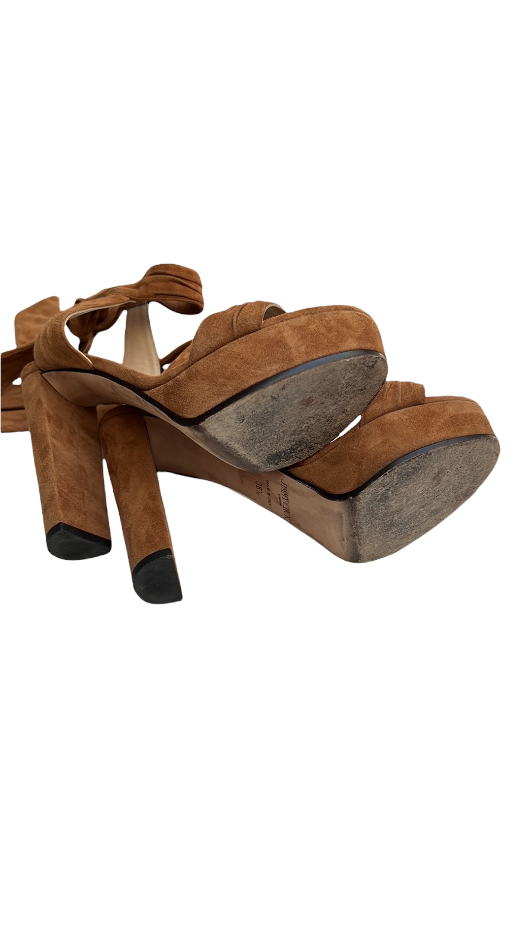 Camel Suede Sandals - 6.5