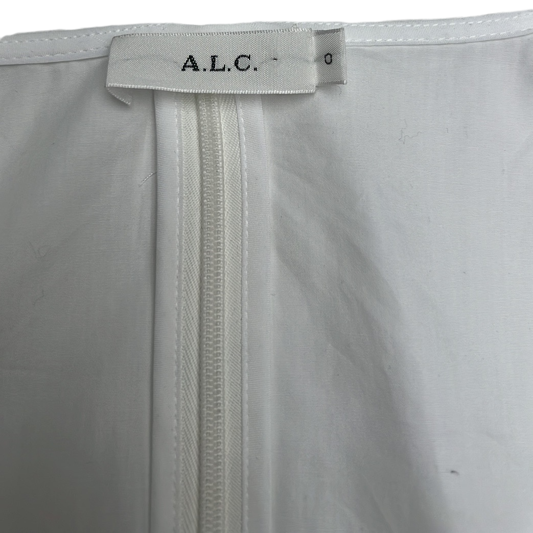 White Cotton Cropped Top - 0