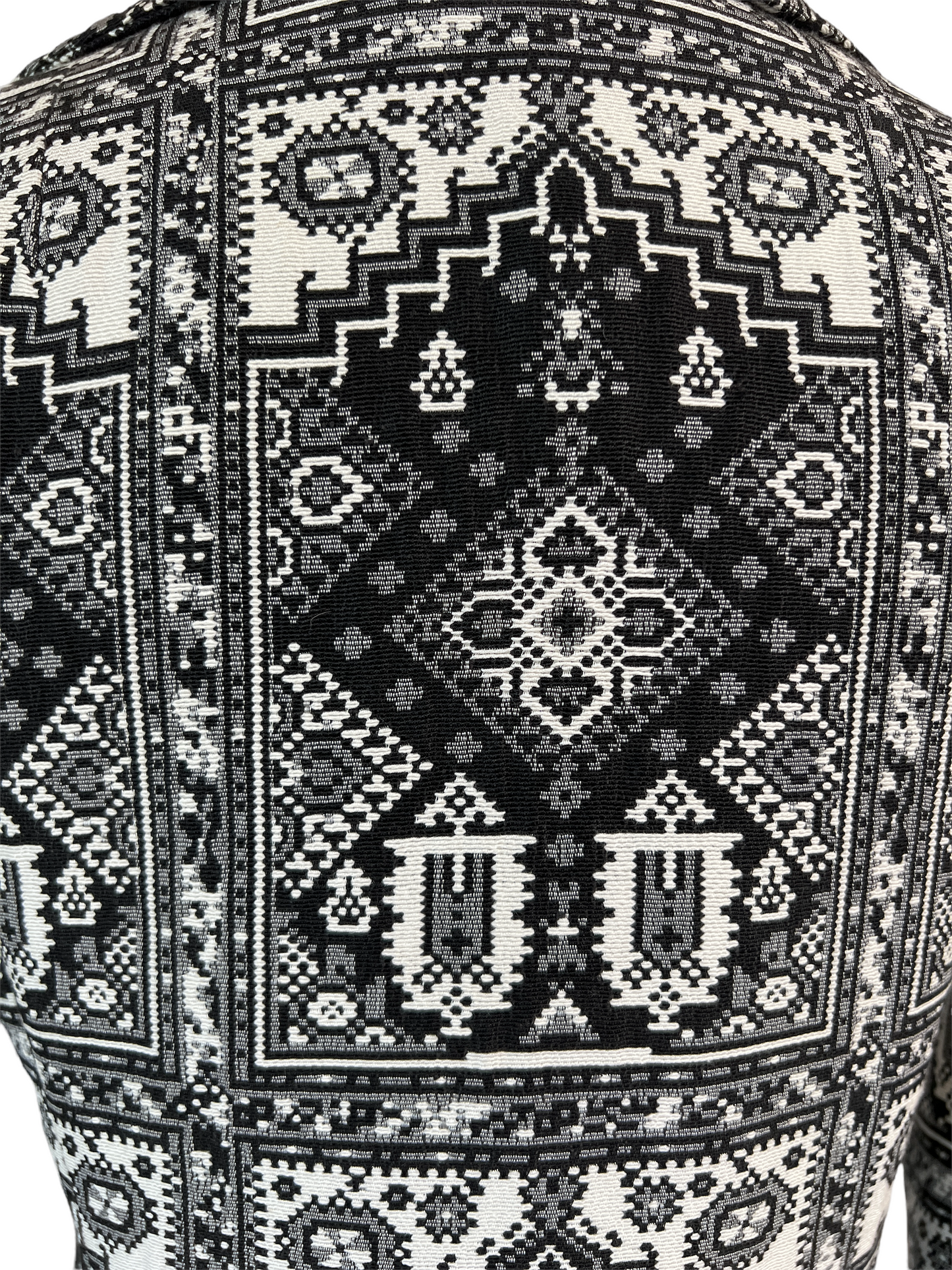 Vintage Black And White Coat - M