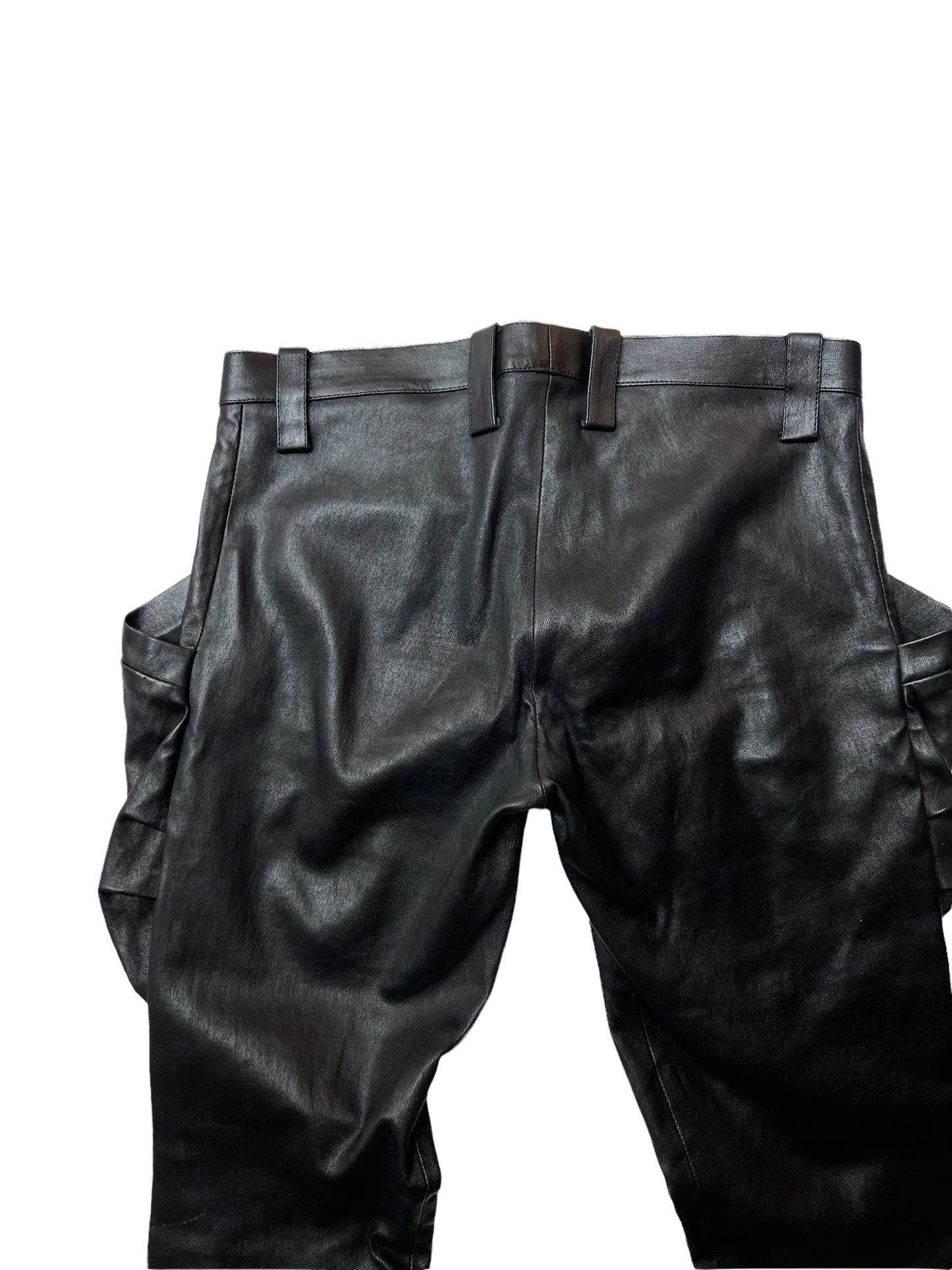 Black Leather Pants - Small