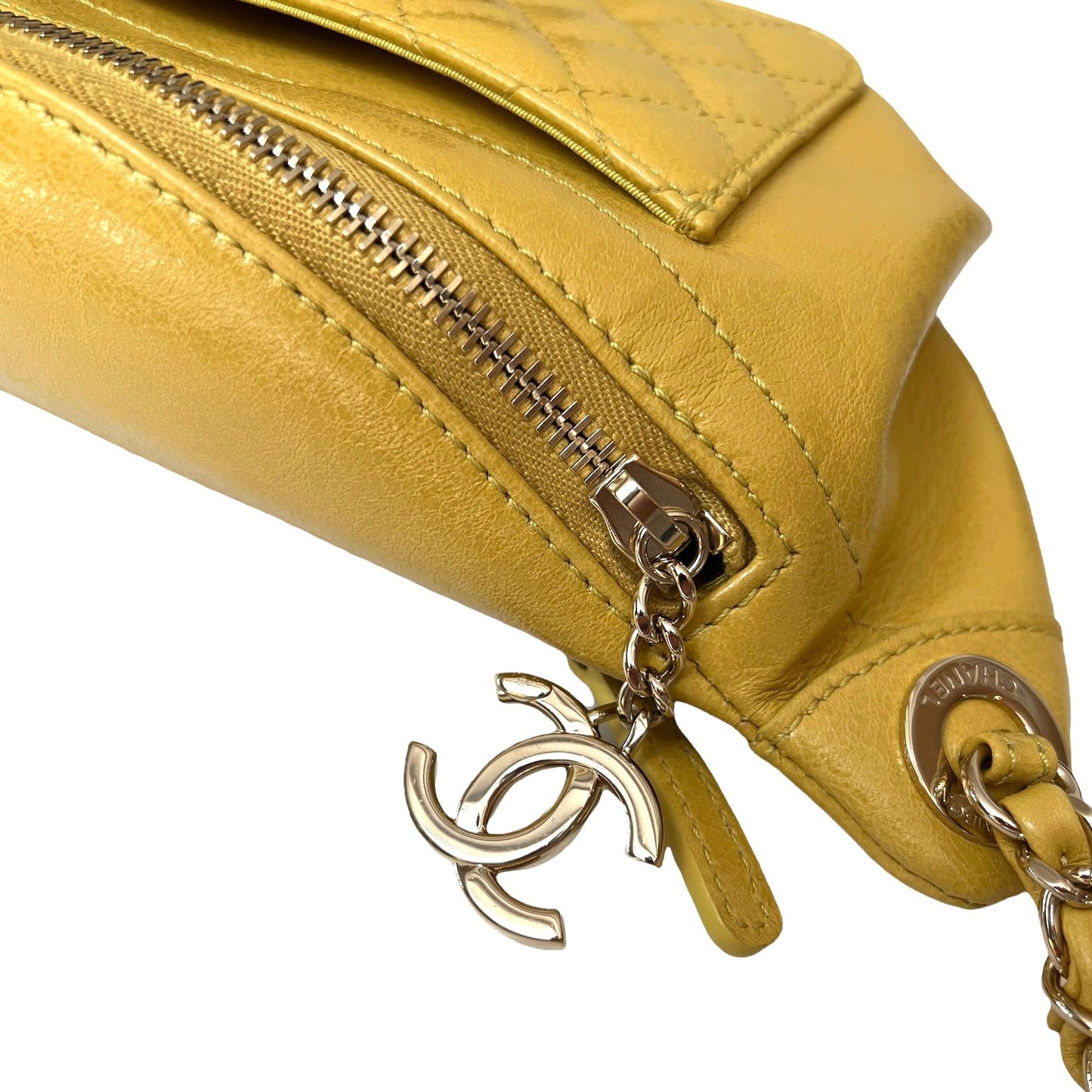 Yellow Leather Belt Bag