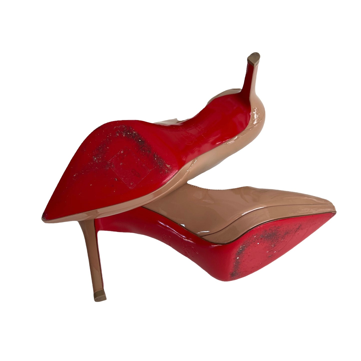 Nude Patent Leather Heels - 8..5