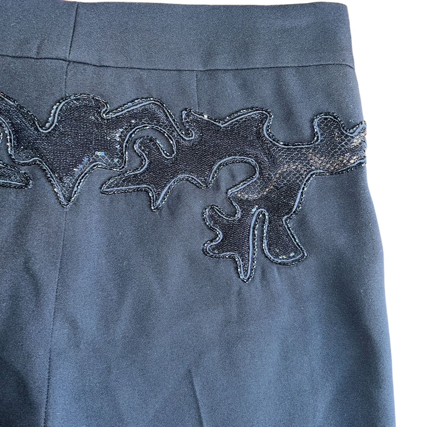 Black Wool Pants - S