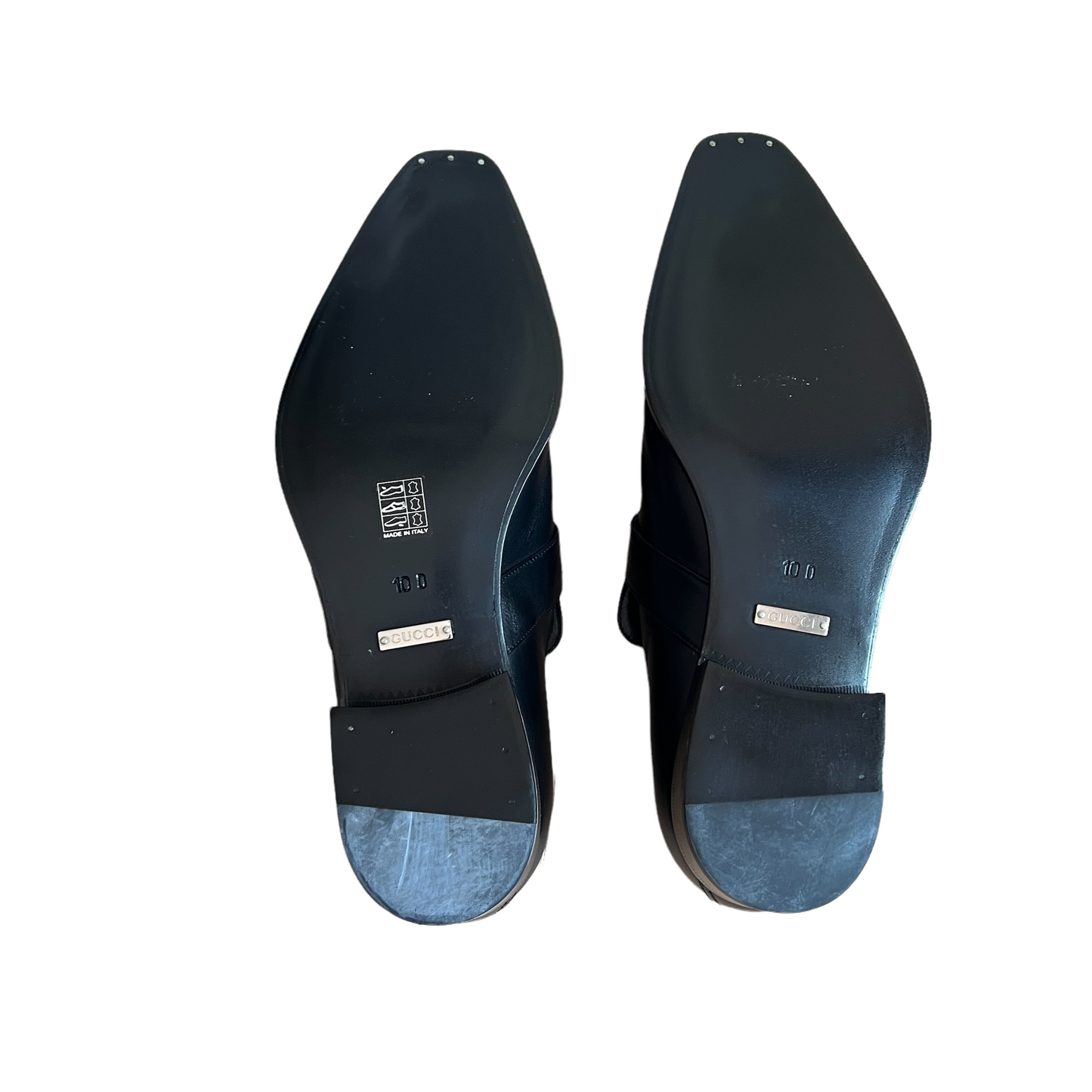 Men's Black Logo Loafers - 10