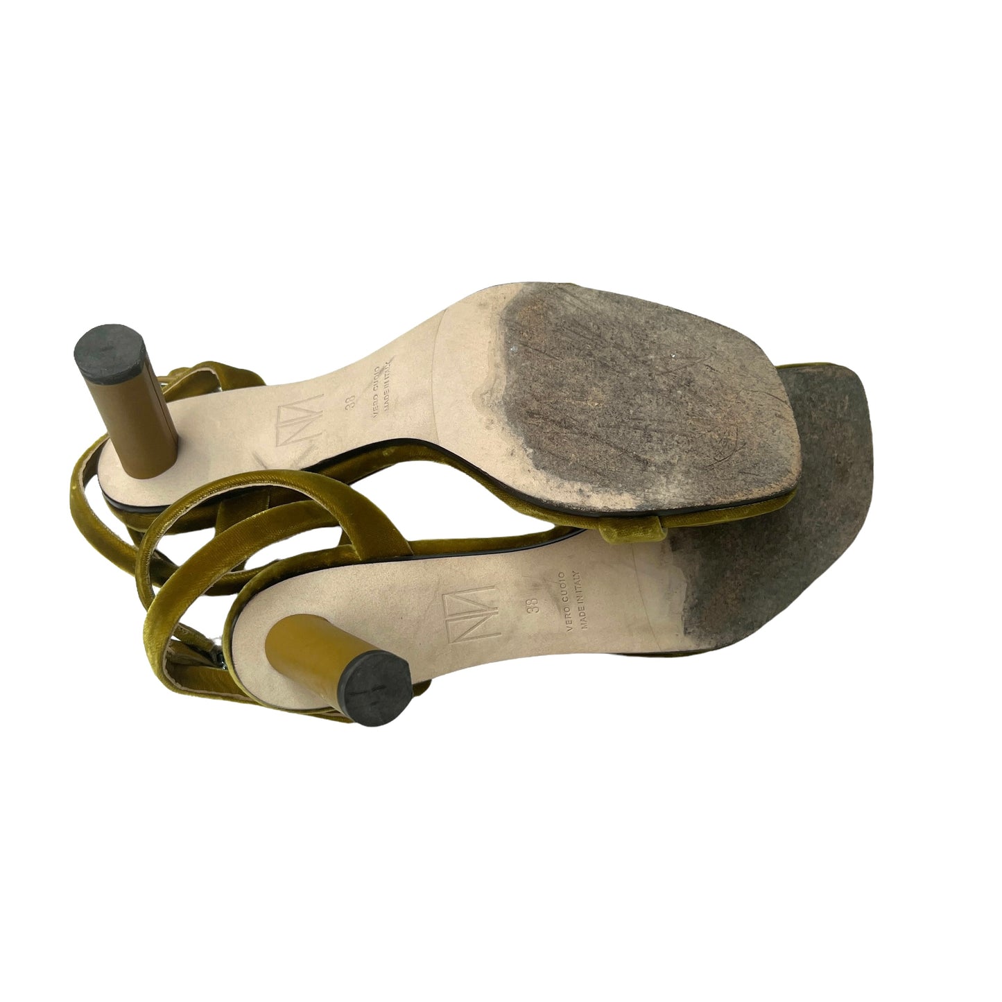 Green Velvet Heels - 8