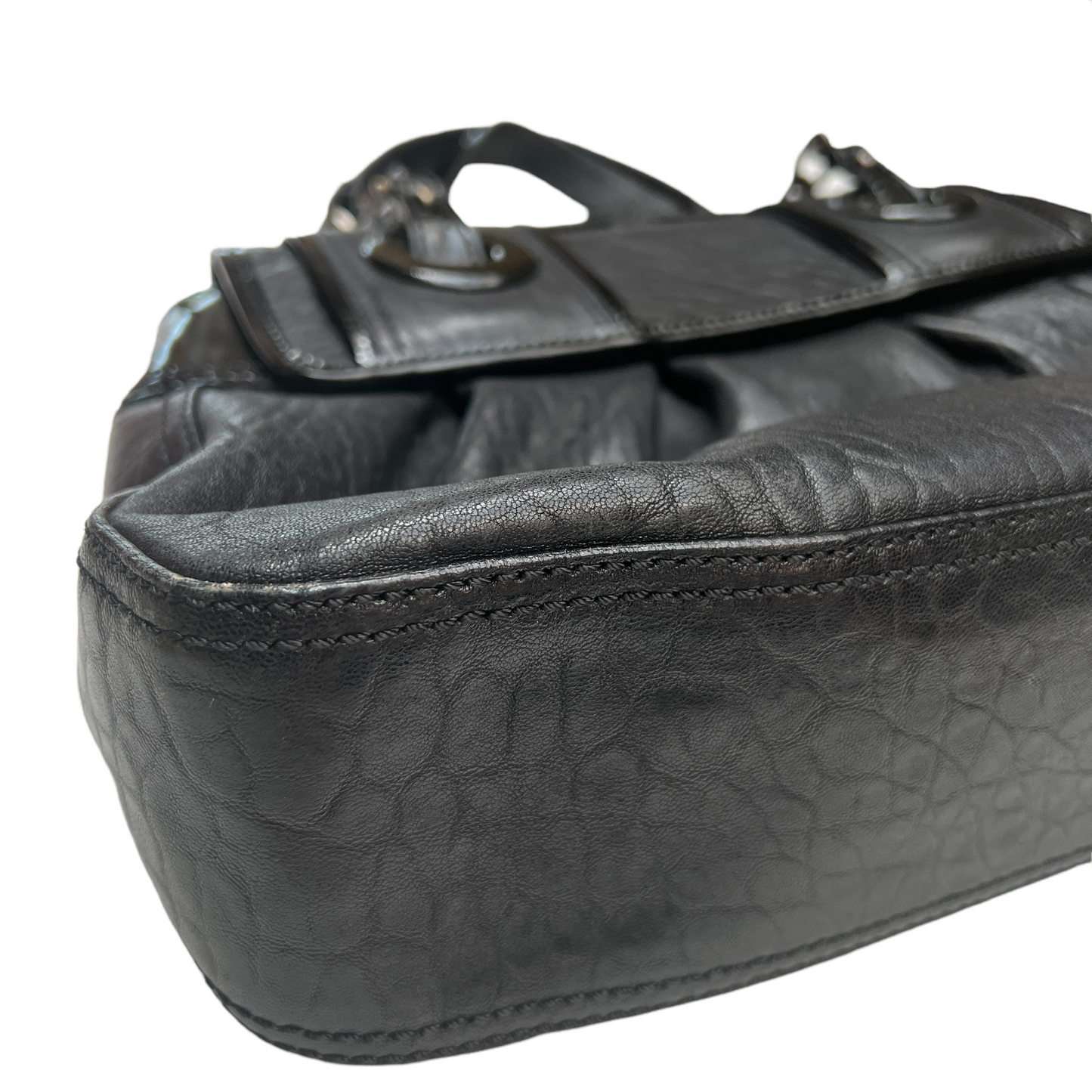 Black leather Tote Zucca Logo