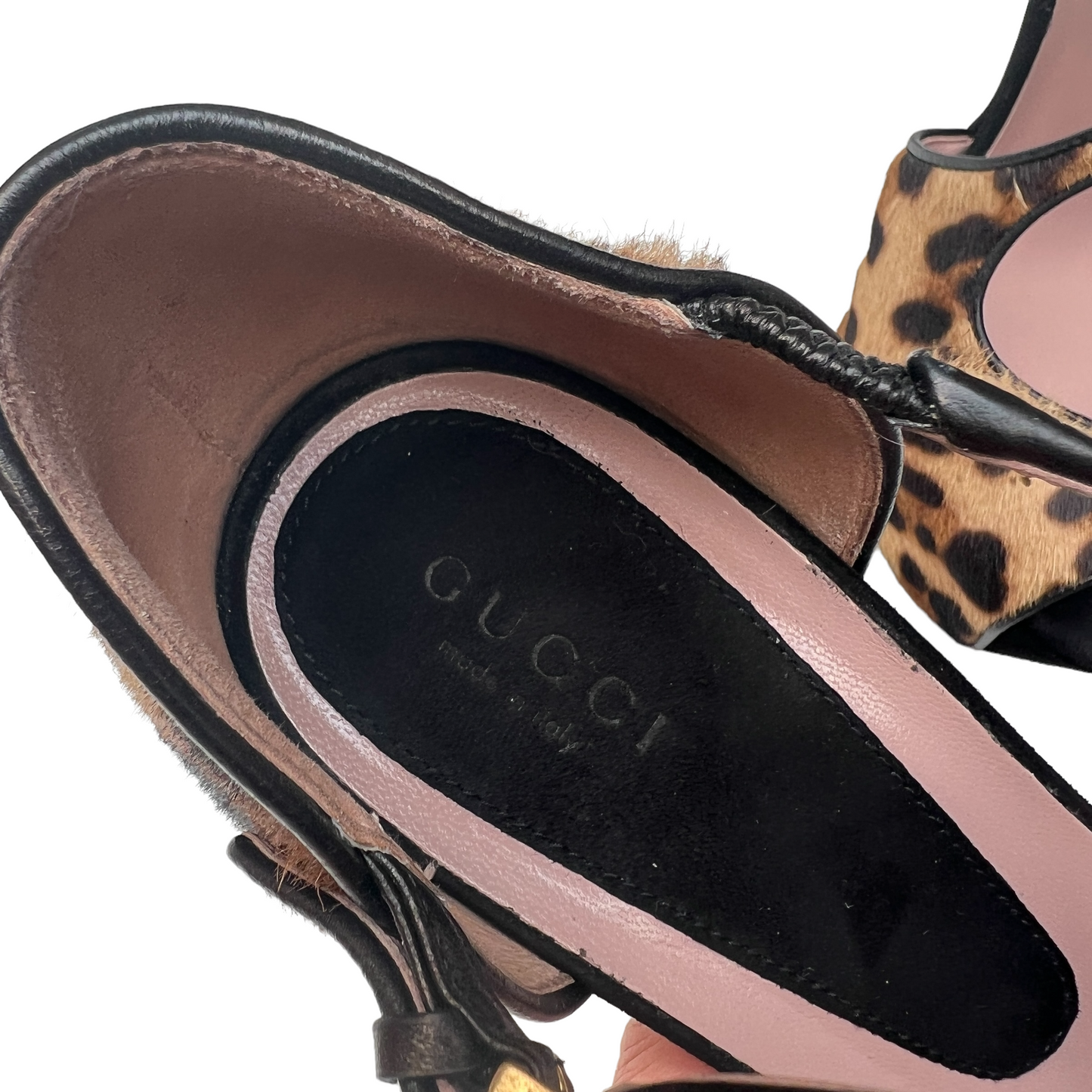 Leopard Pony Hair Platform Heels - 9.5