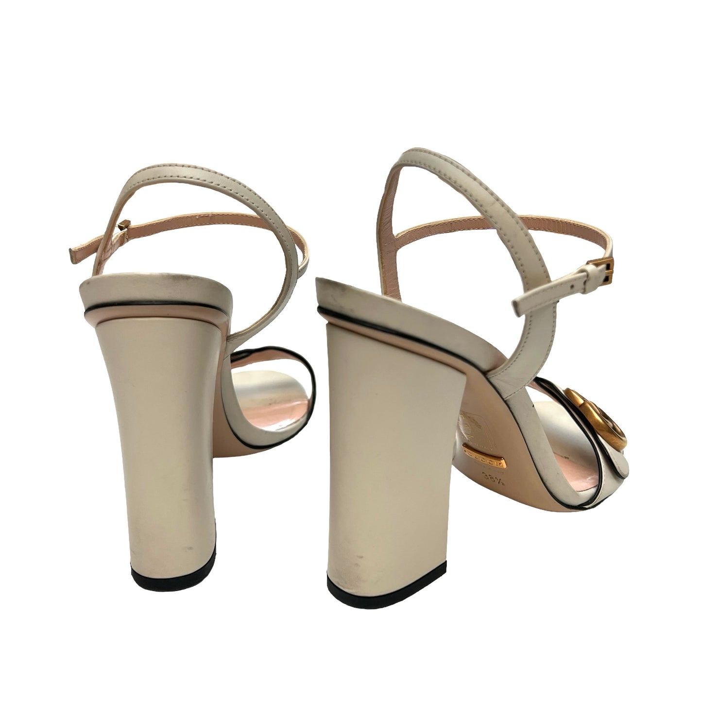 Cream Marmont GG Heels - 8.5