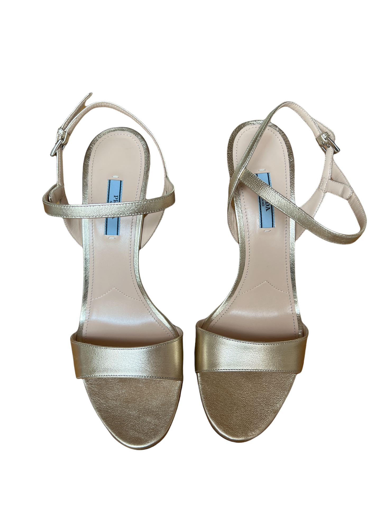 Gold Leather Heels - 11