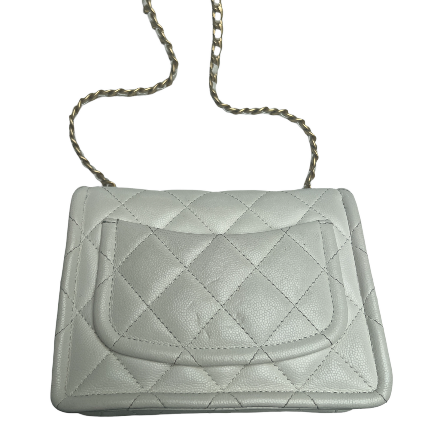 2021 Mini Square White Flap Bag