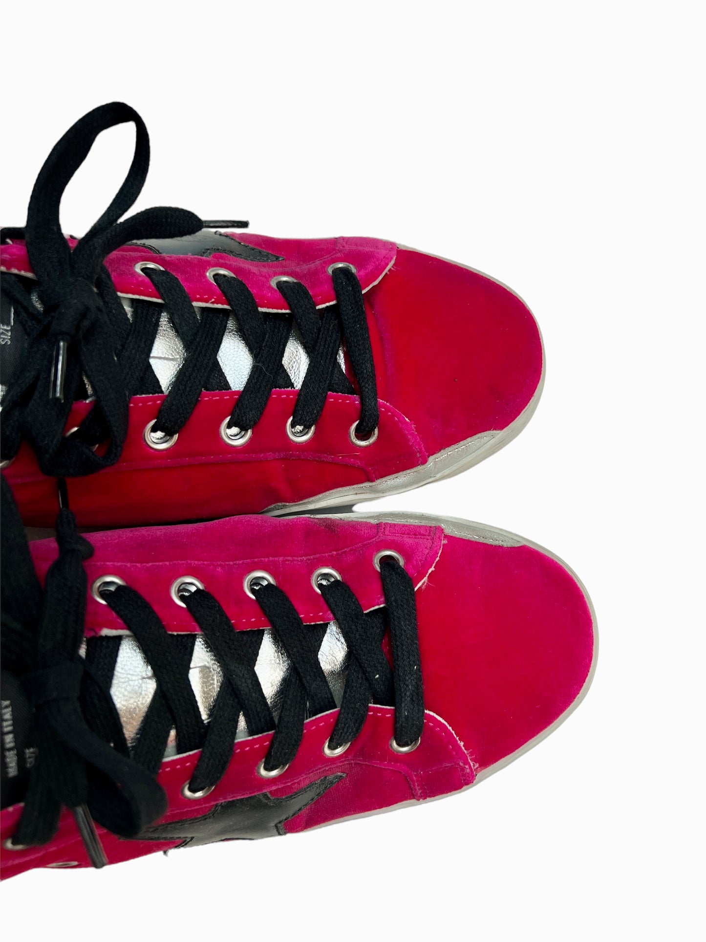 Superstar Pink Velvet Sneakers - 8