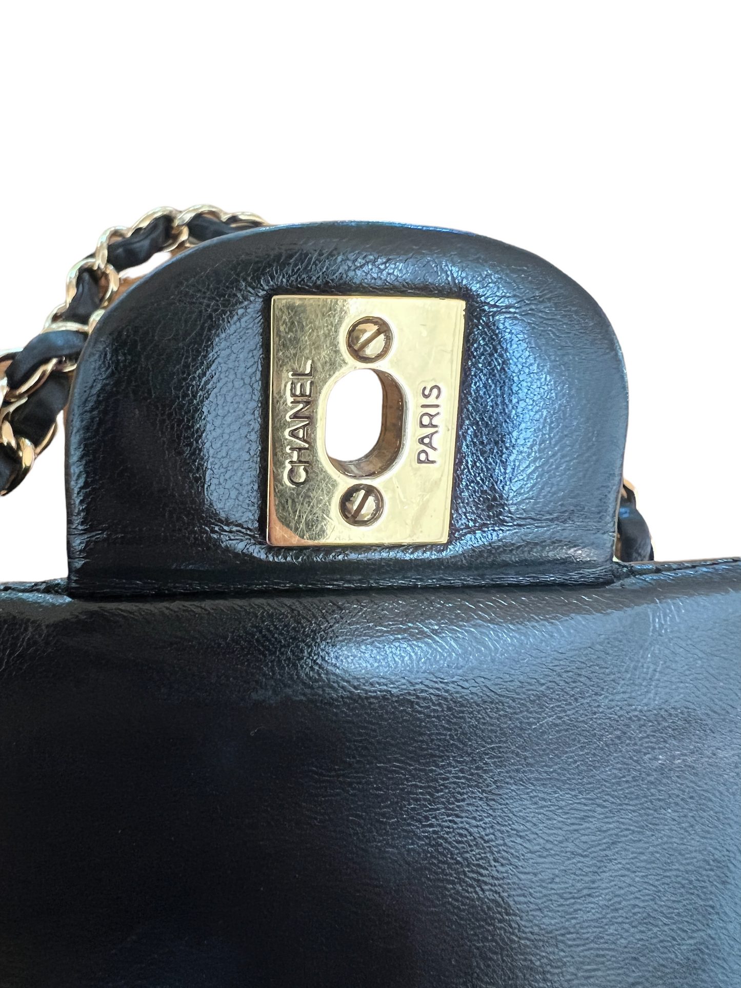 Classic Black Double Flap Bag - M