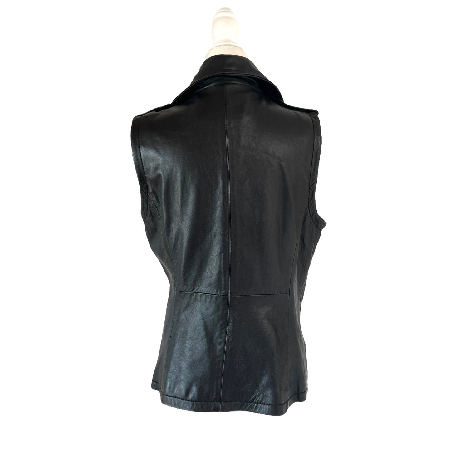 Leather Vest Jacket - M