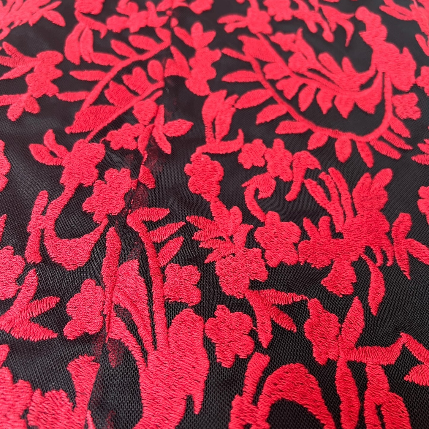 Black and Red Long Skirt - 2