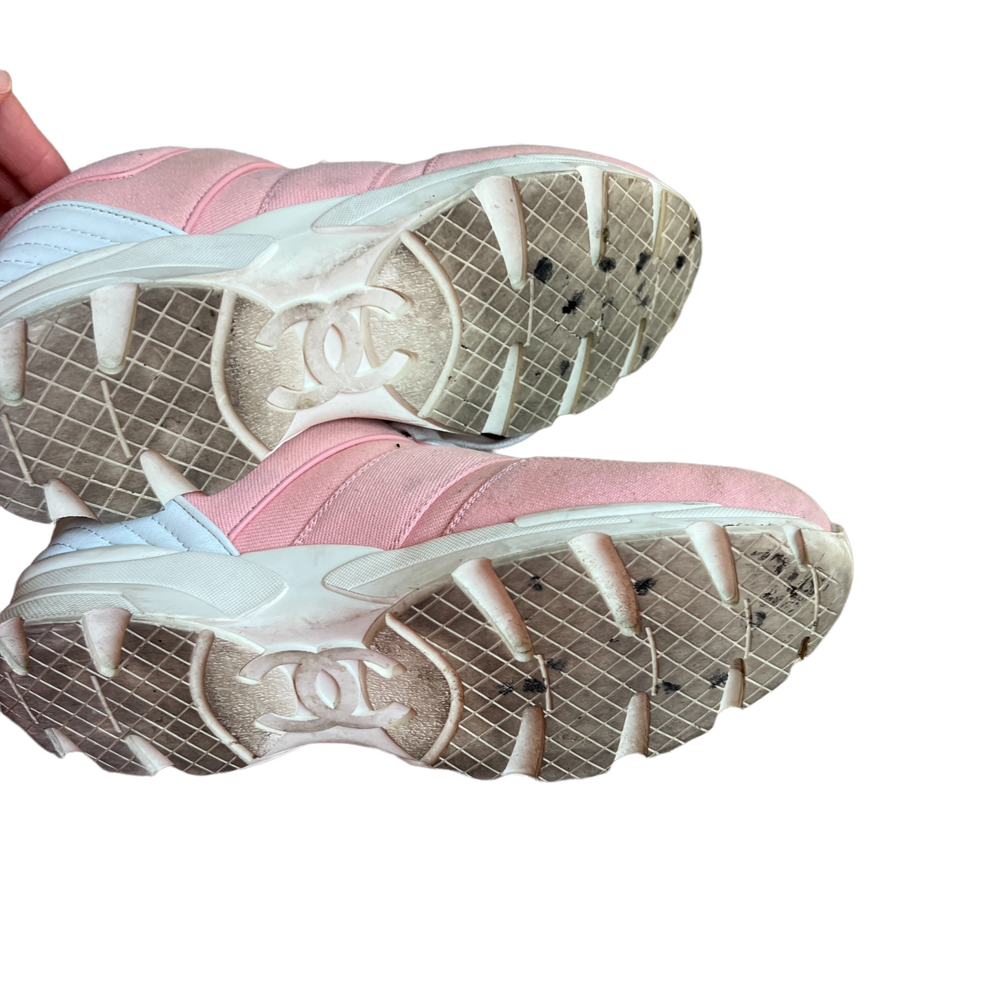 Pink Logo Athletic Sneakers - 9.5