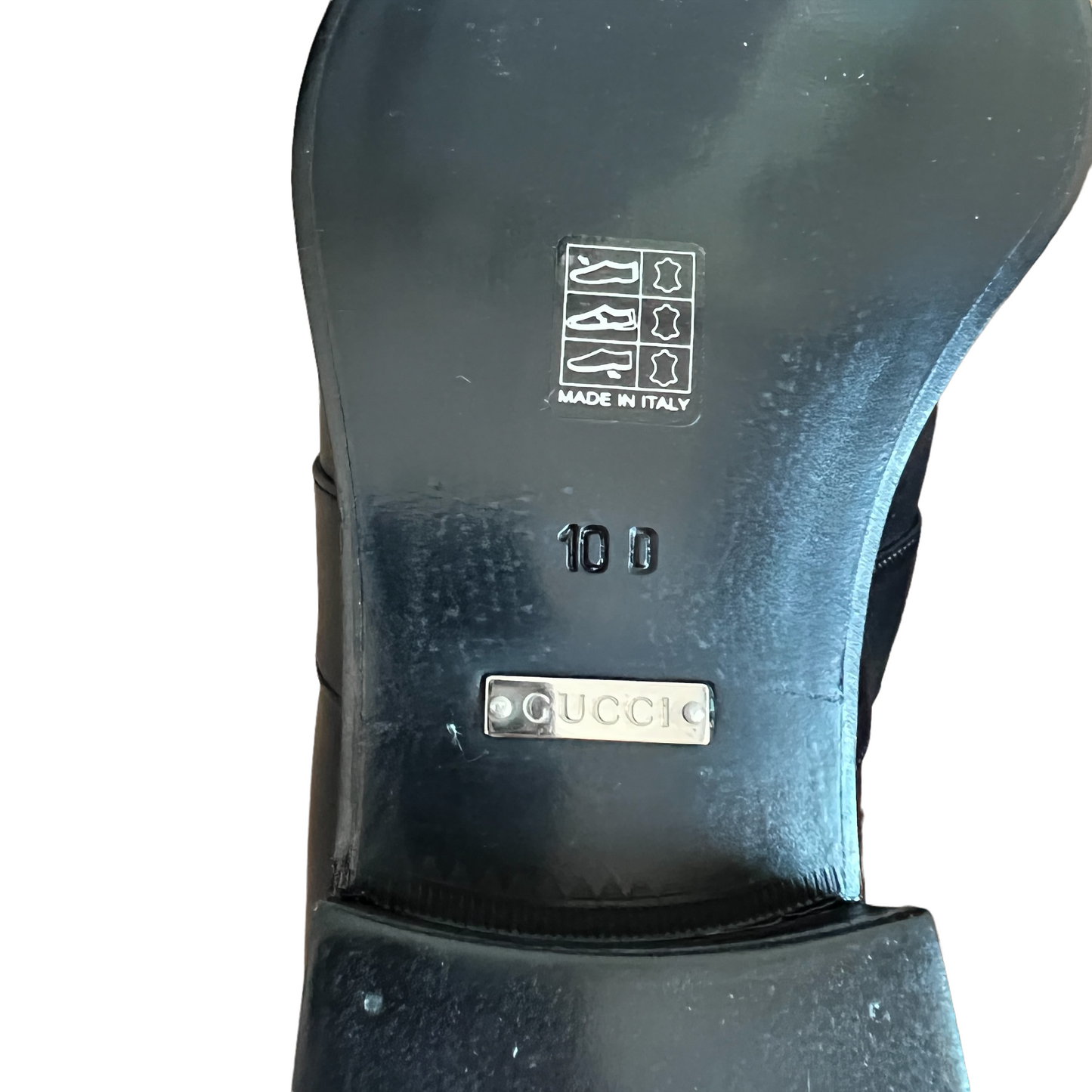 Men's Black Logo Loafers - 10