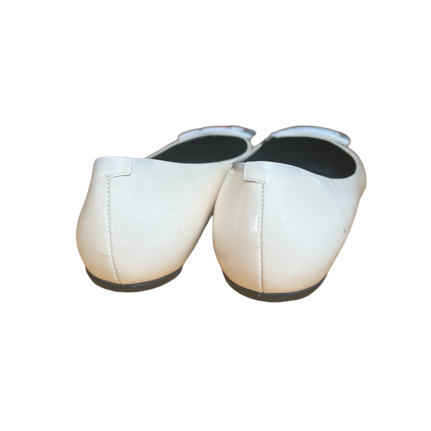 Cream Patent Flats - 8