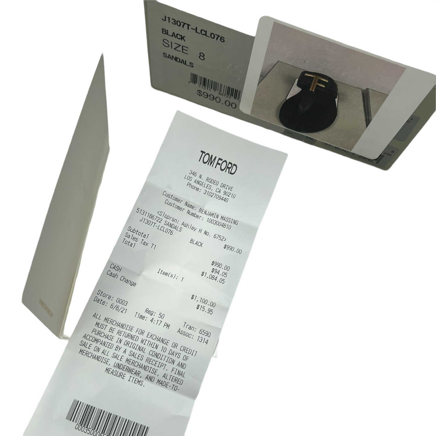 Men Leather Logo Slides - 8