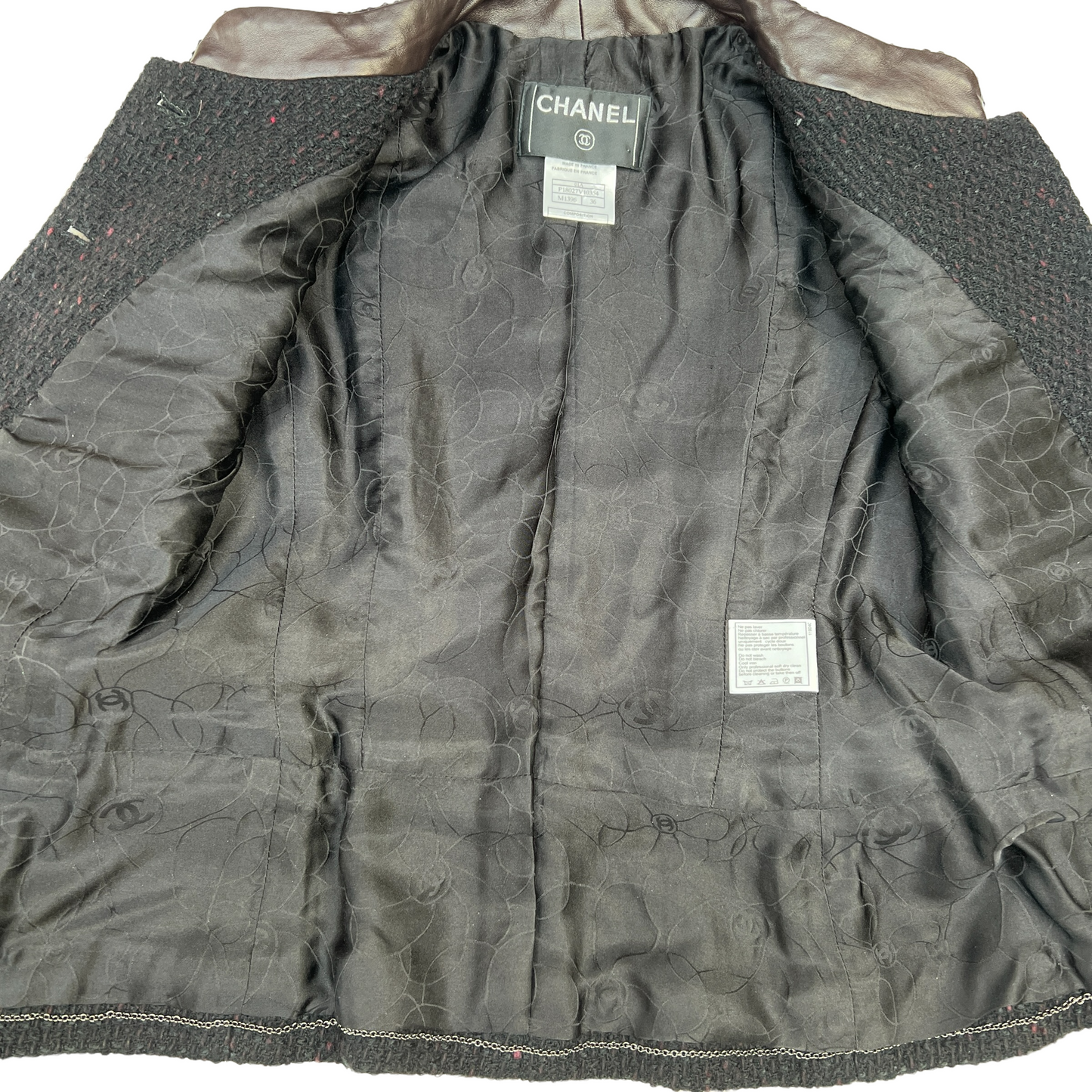 Vintage Black Tweed Jacket - S