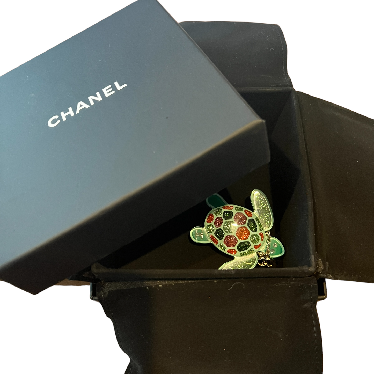 Resin Logo Turtle Brooch