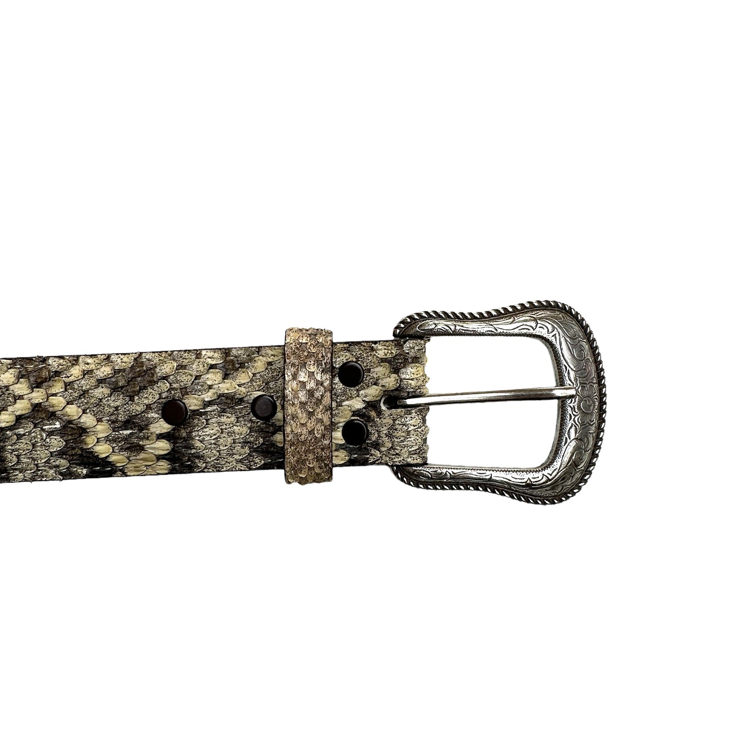 Men Python Leather Belt - 34