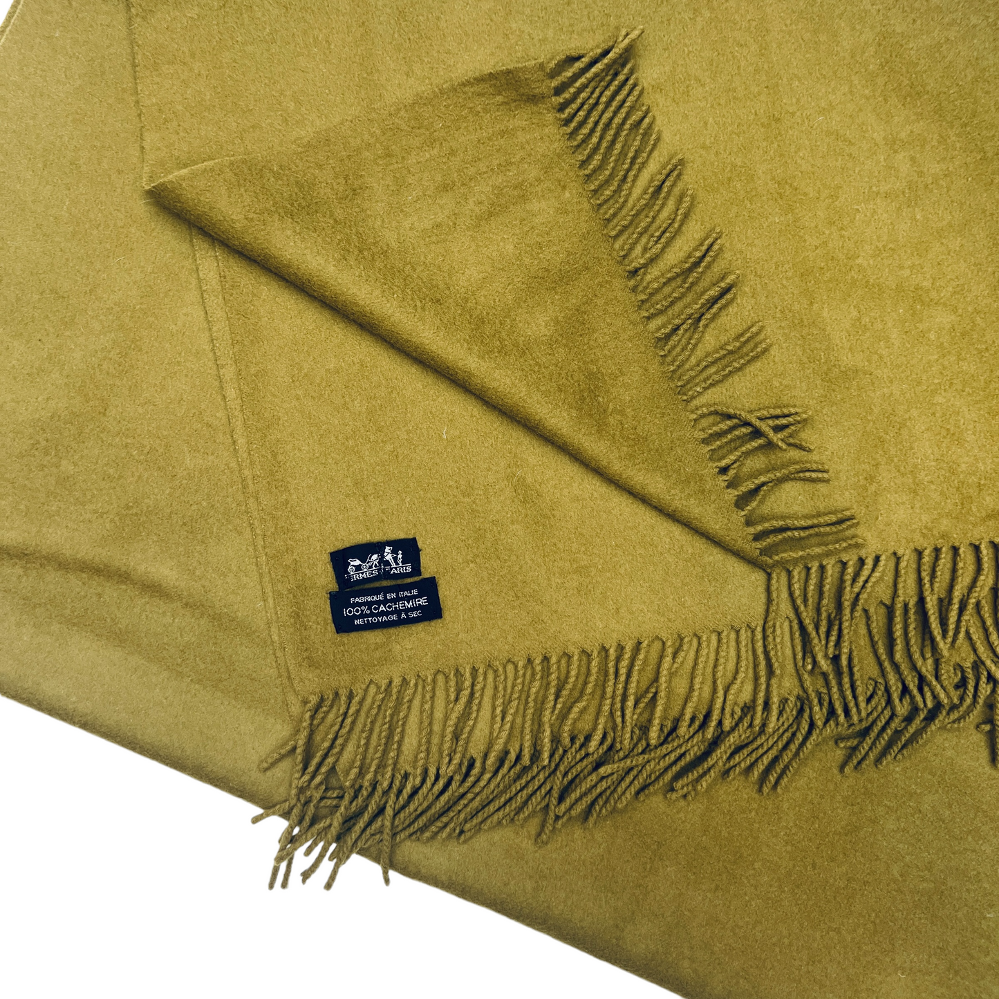 Extra Large Green Cashmere Throw