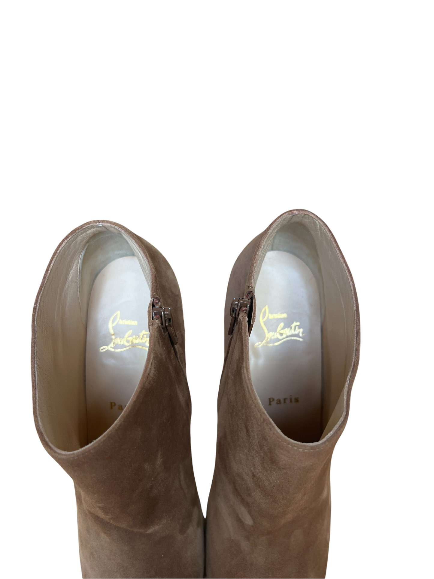 Brown Suede High Heels Boots - 10.5