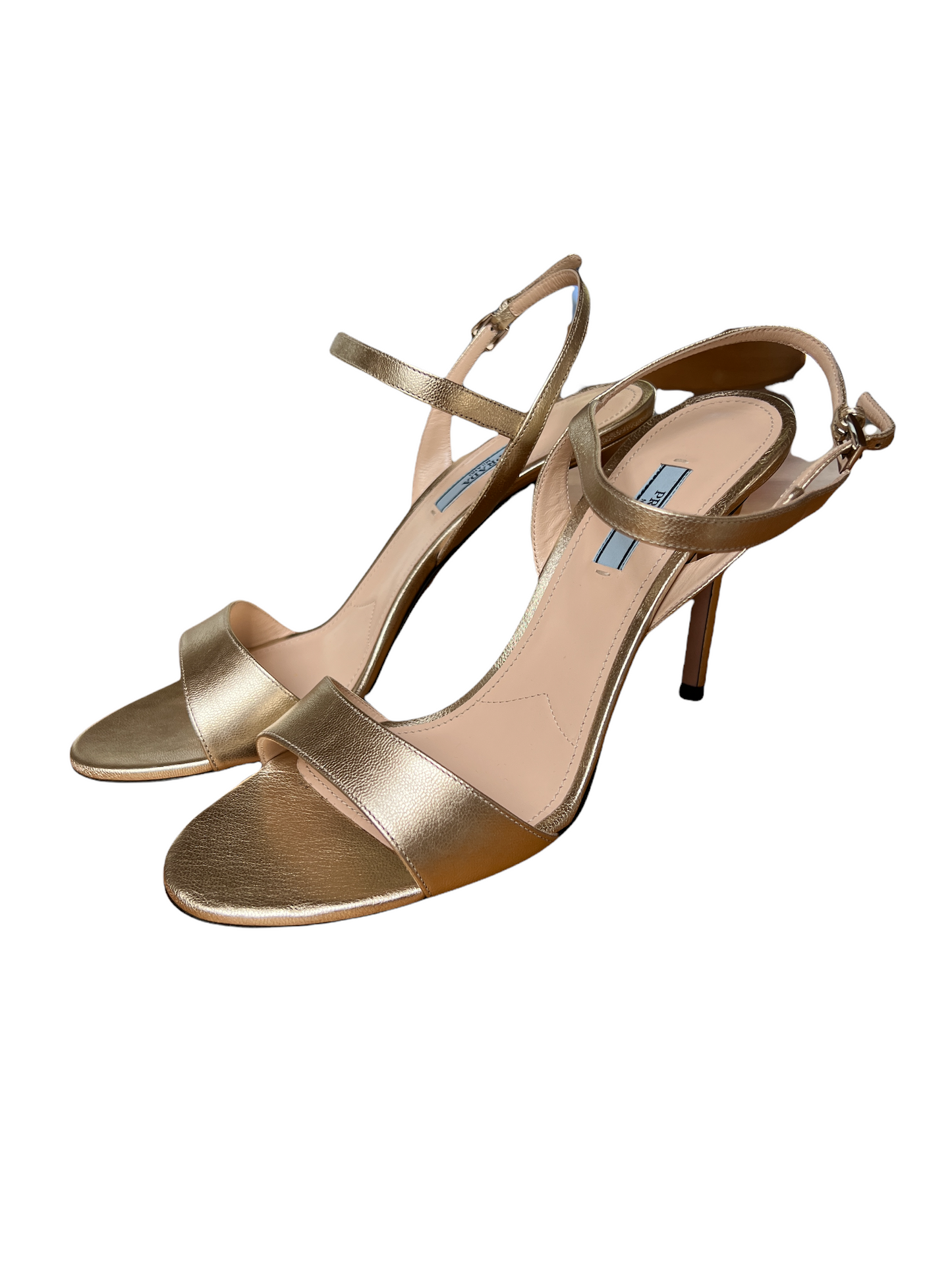 Gold Leather Heels - 11