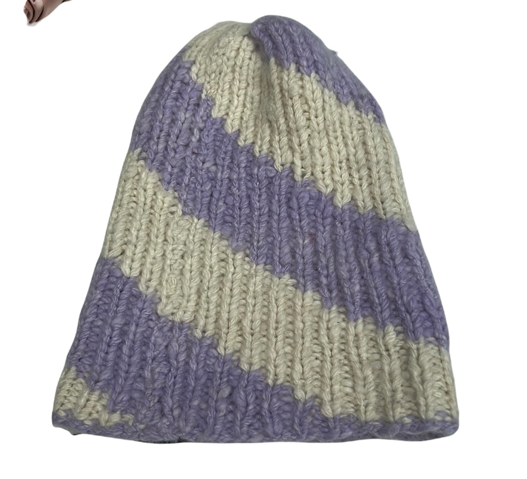 Lavender and Cream Beanie - OS