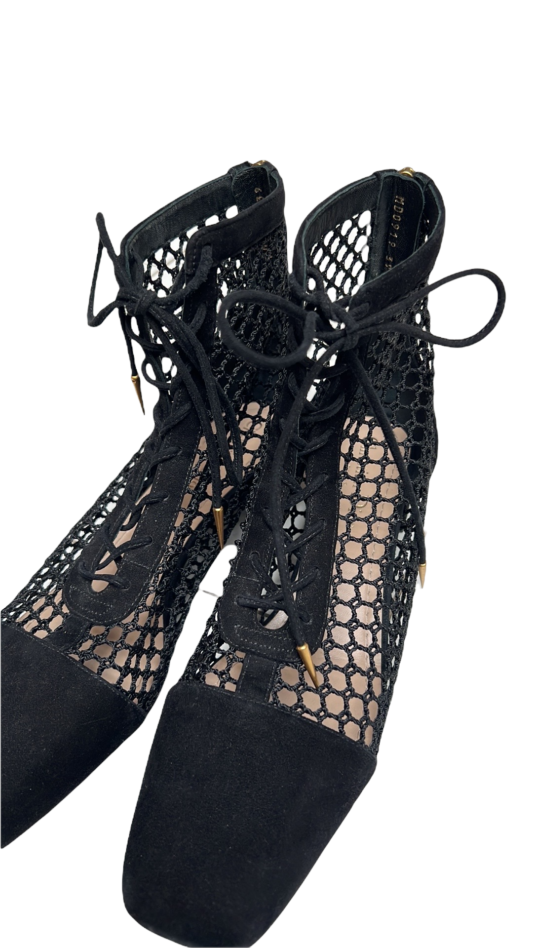 Lace Up See Through Booties - 9