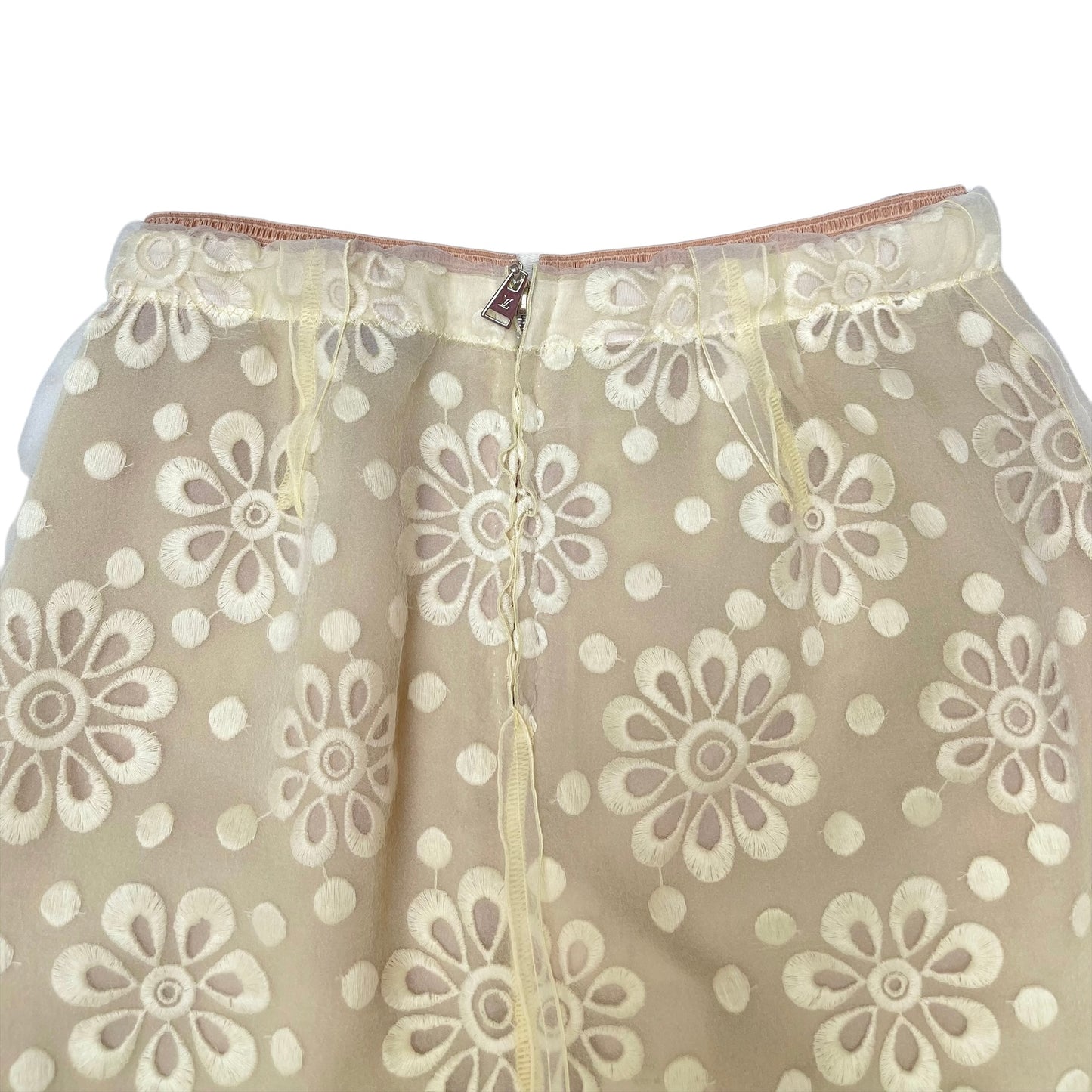 Beige Lace Skirt - S
