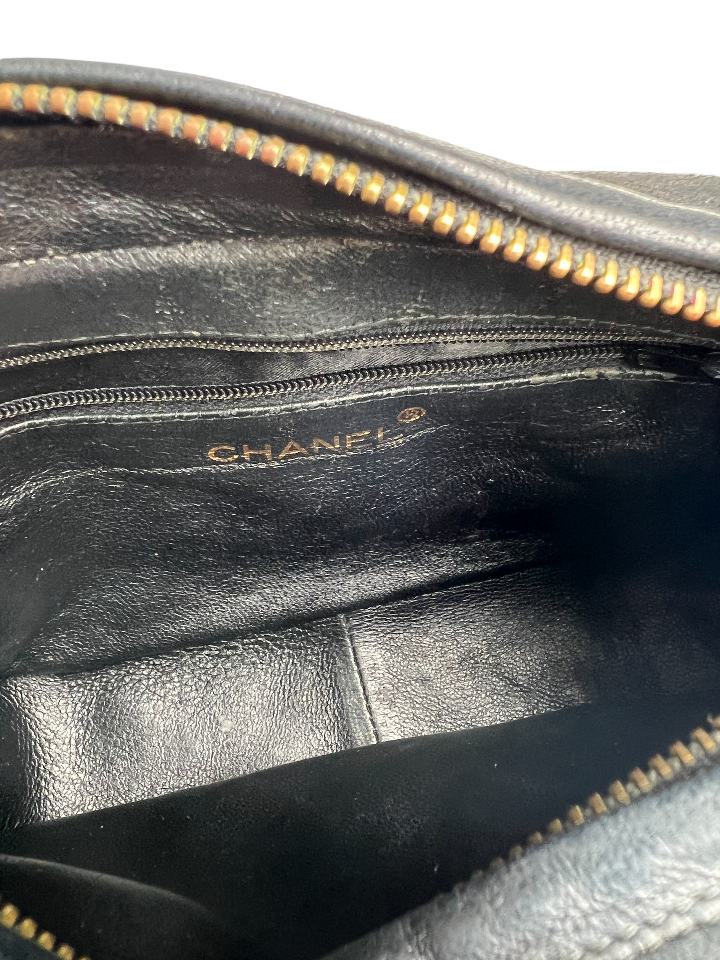 Vintage Black Leather Camera Bag