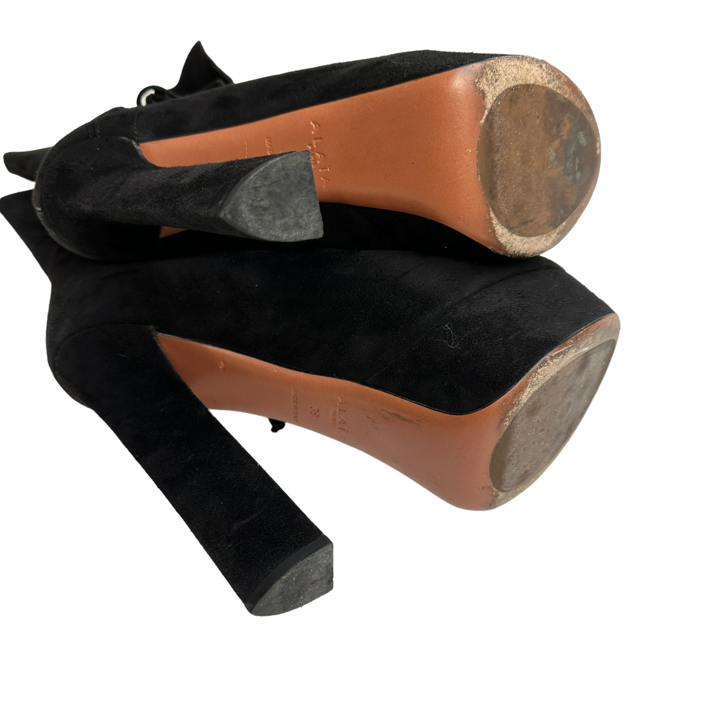 Black Heeled Boots - 9