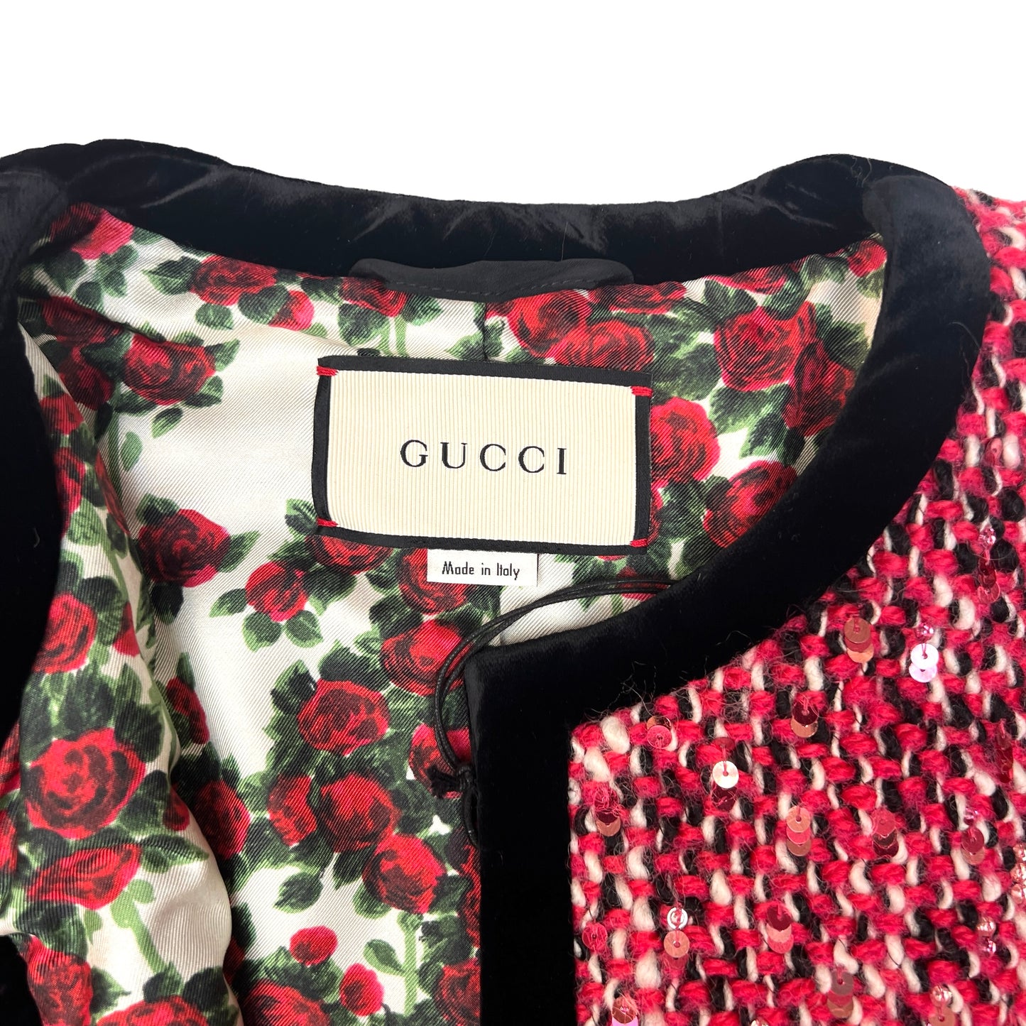 Pink Tweed & Sequins - M