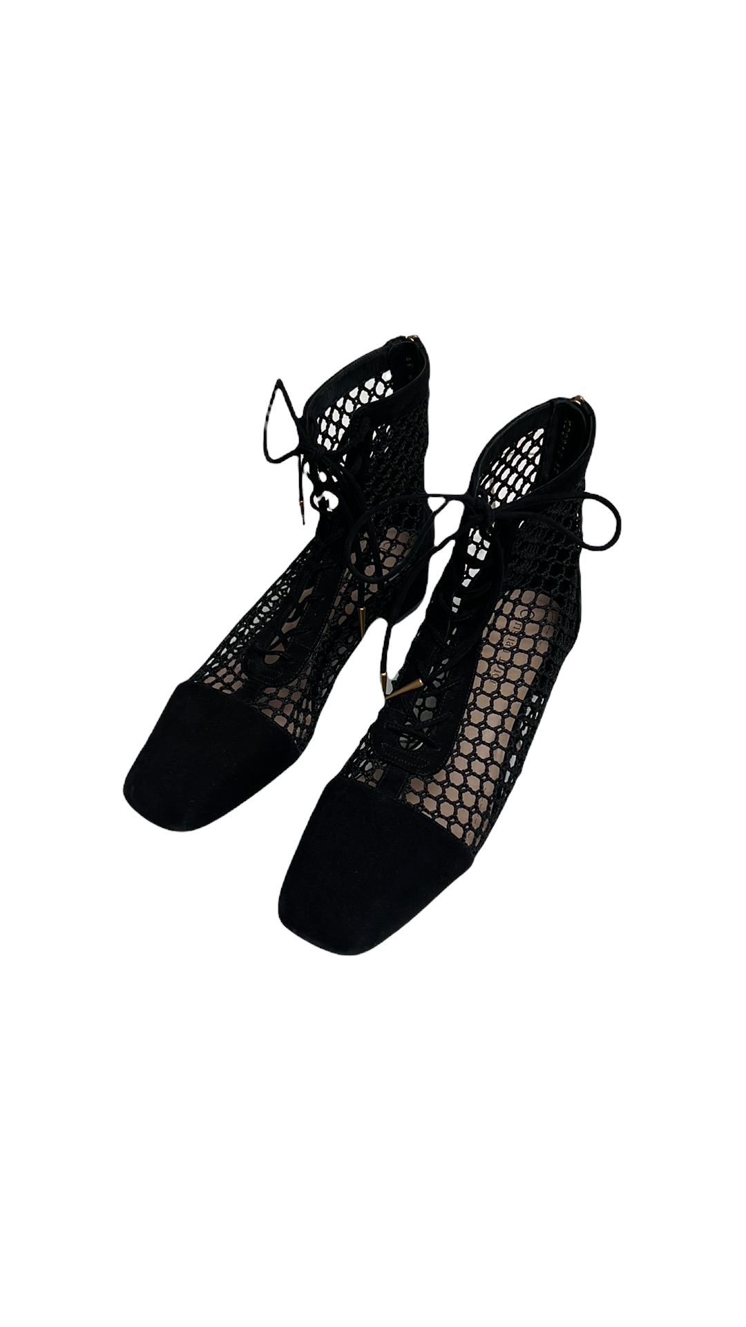 Lace Up See Through Booties - 9