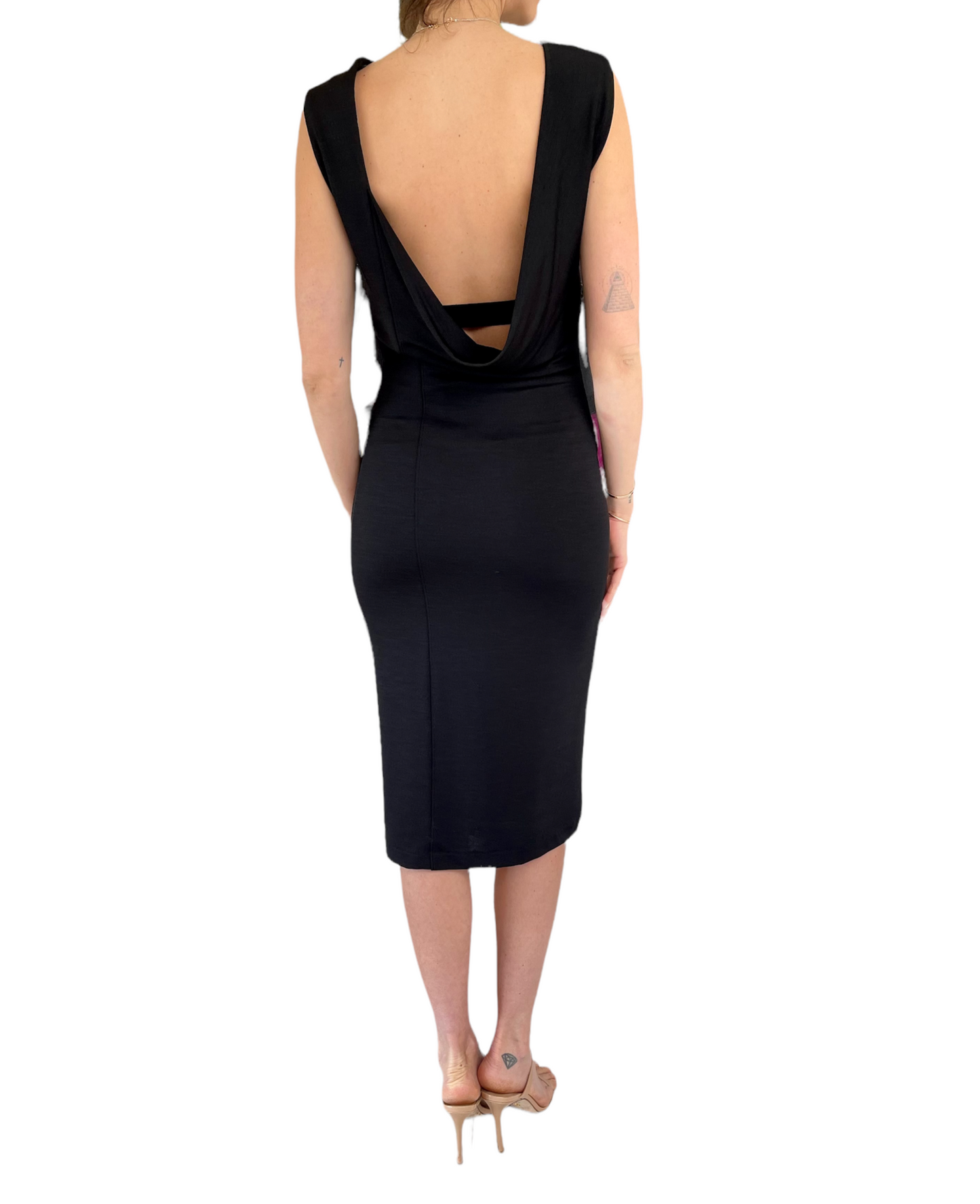 Black Backless Dress - S