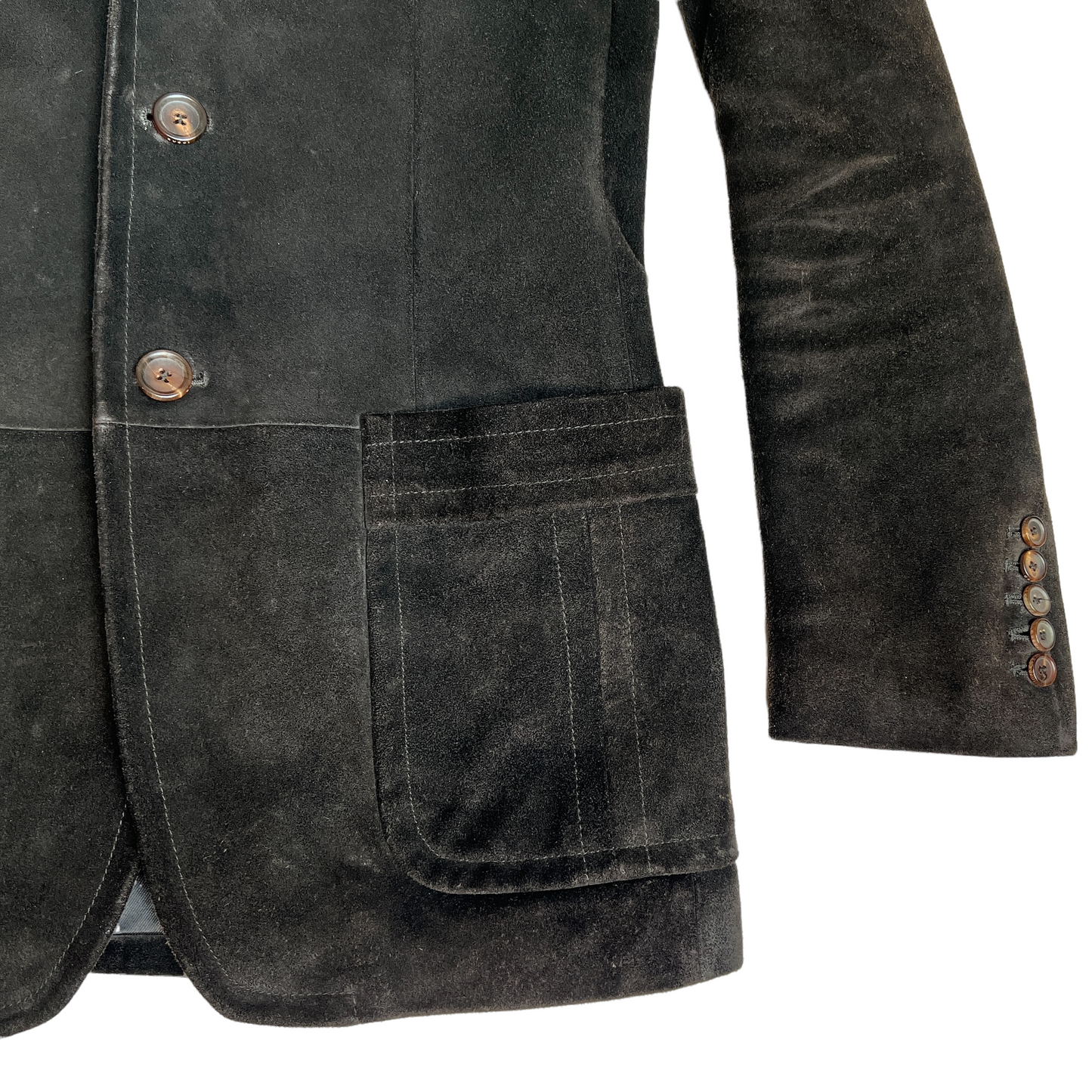 Men's Brown Suede Jacket - S