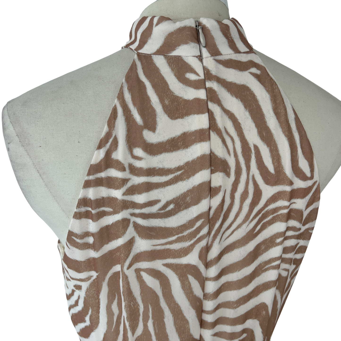 Zebra Print Long Dress - 1