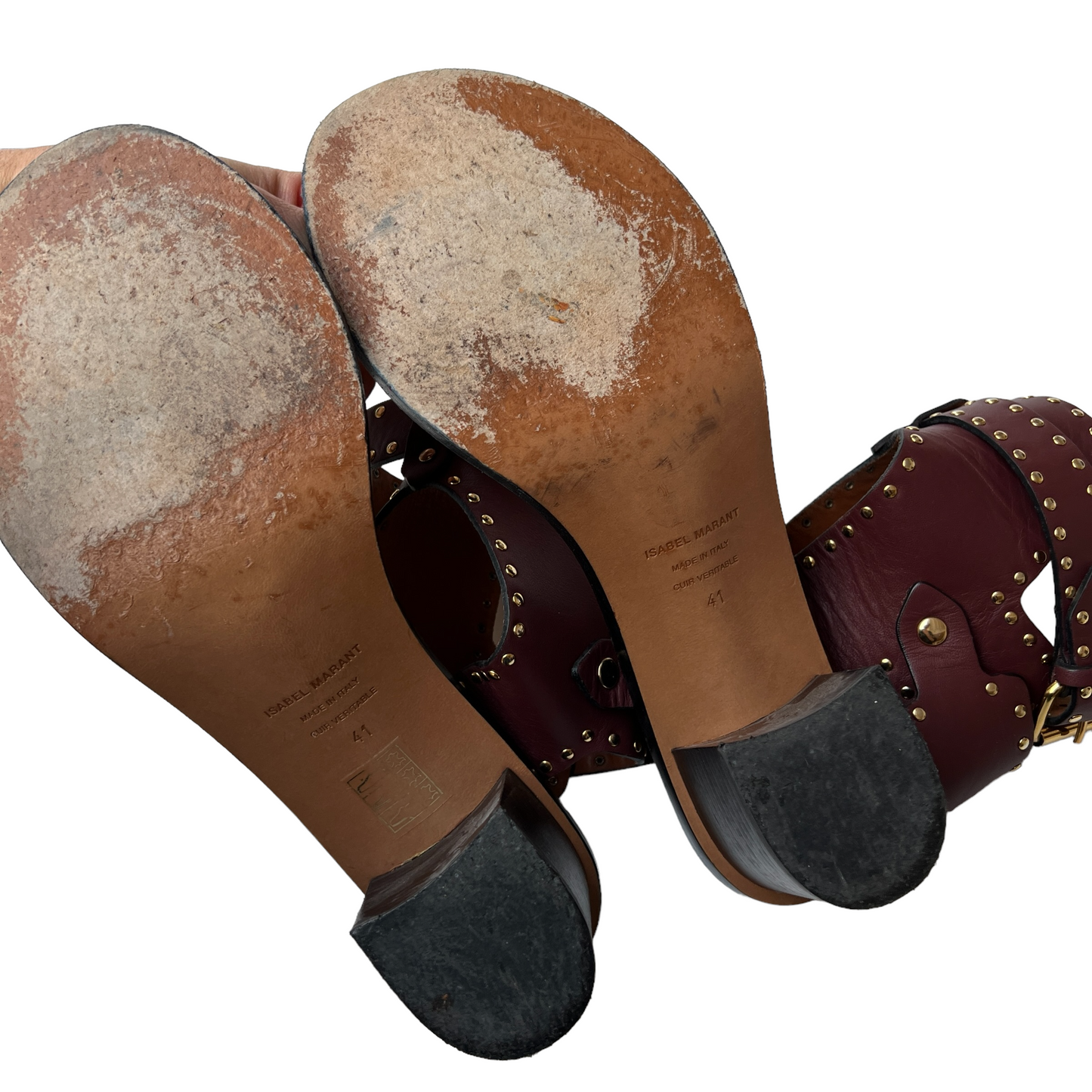 Brown Leather Sandals - 11