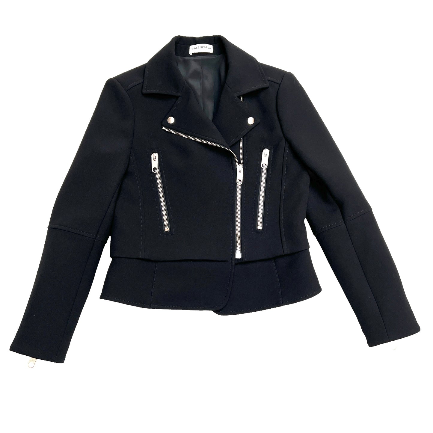 Fabric Moto Jacket - M