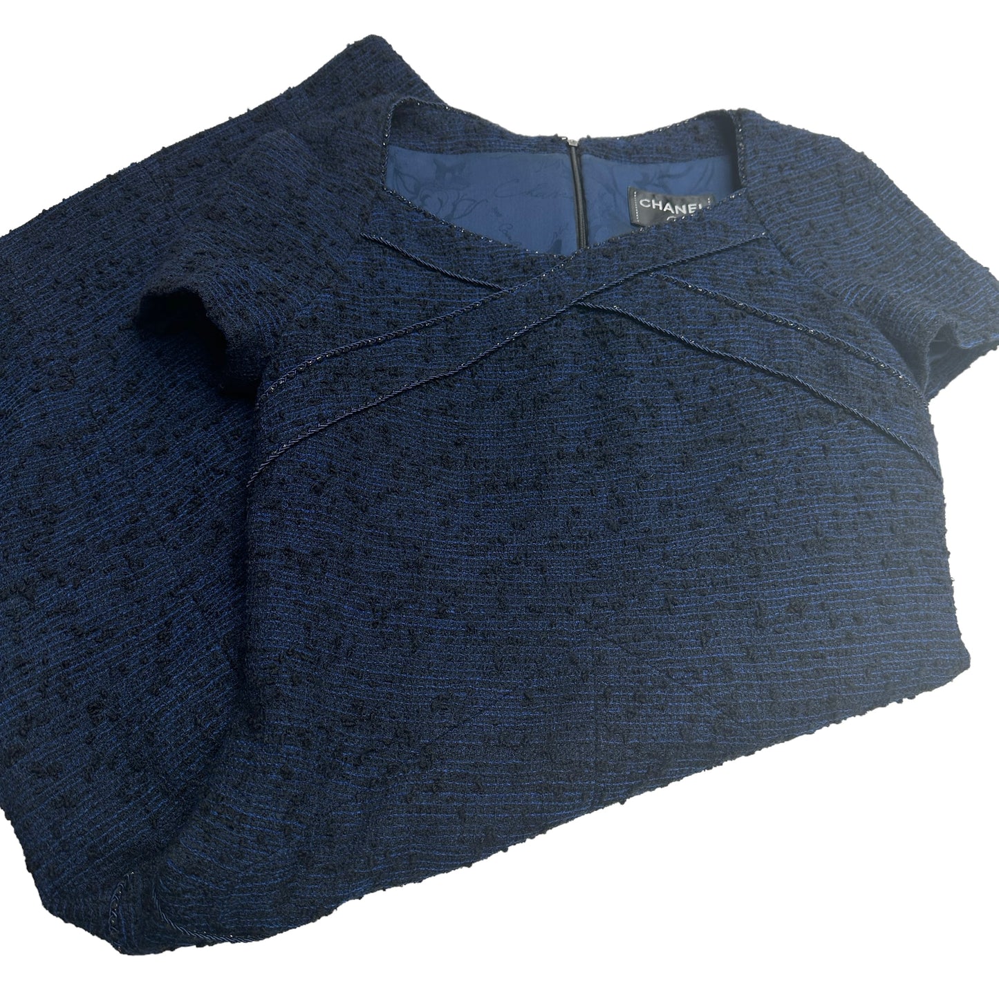 Navy Tweed Dress - 6