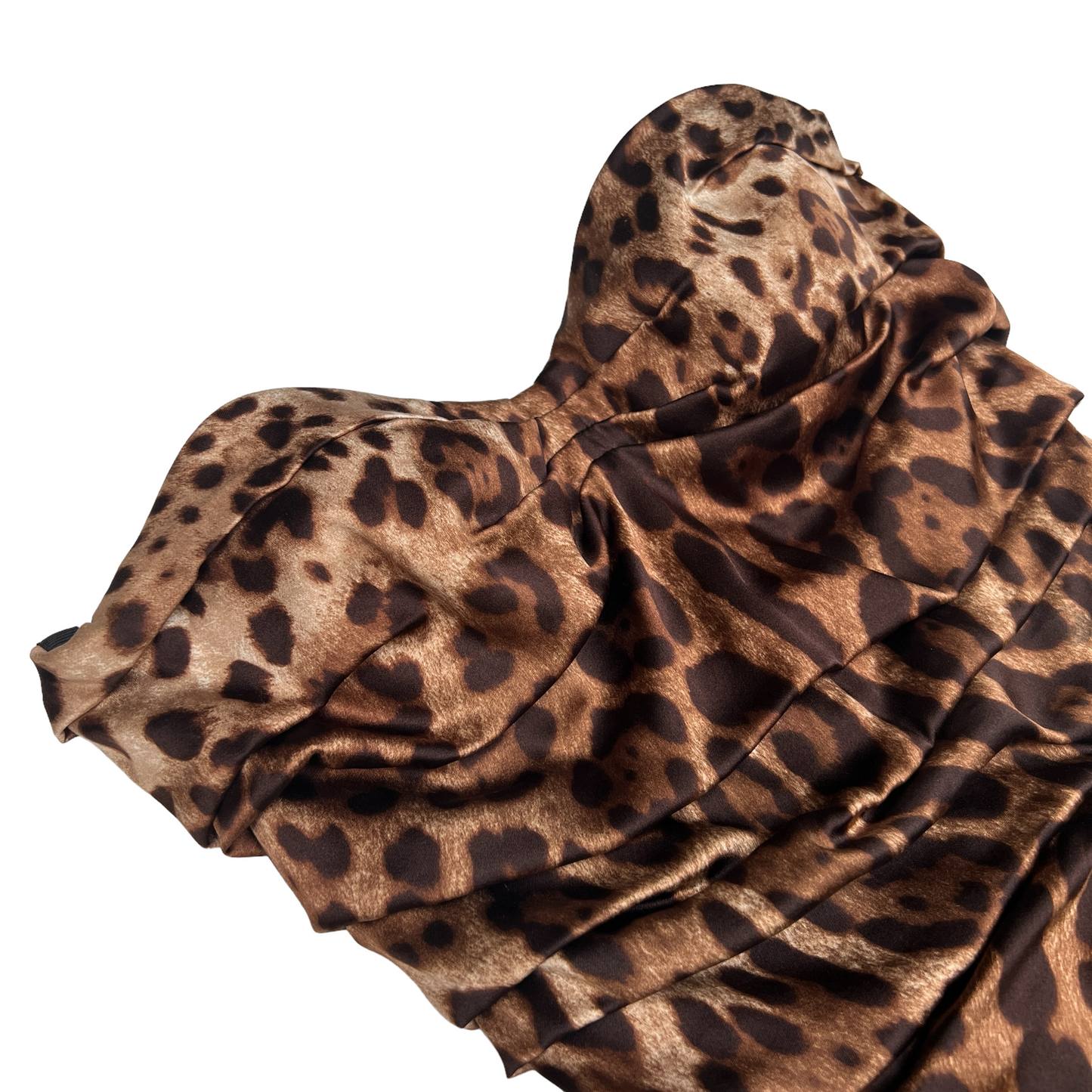 Leopard. Silk Bustier Dress - S