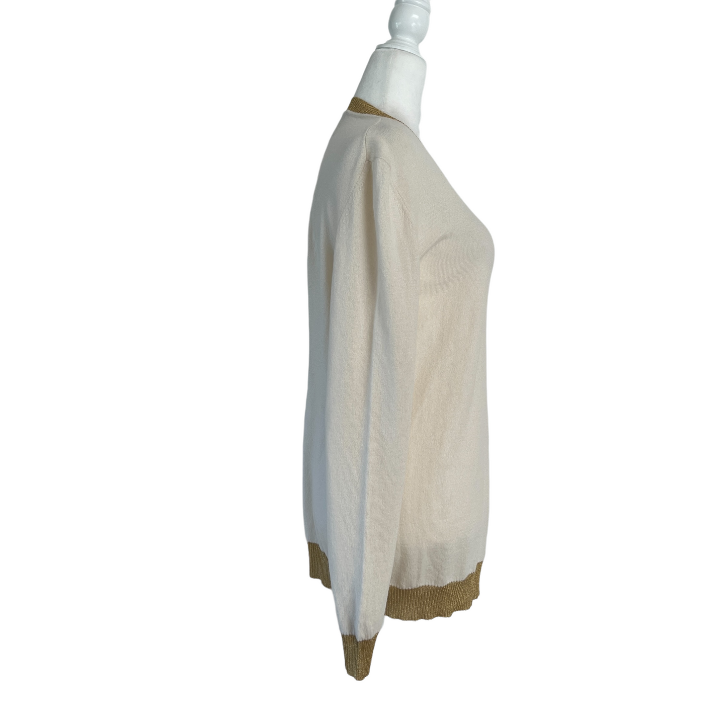 Beige Cashmere Sweater - M