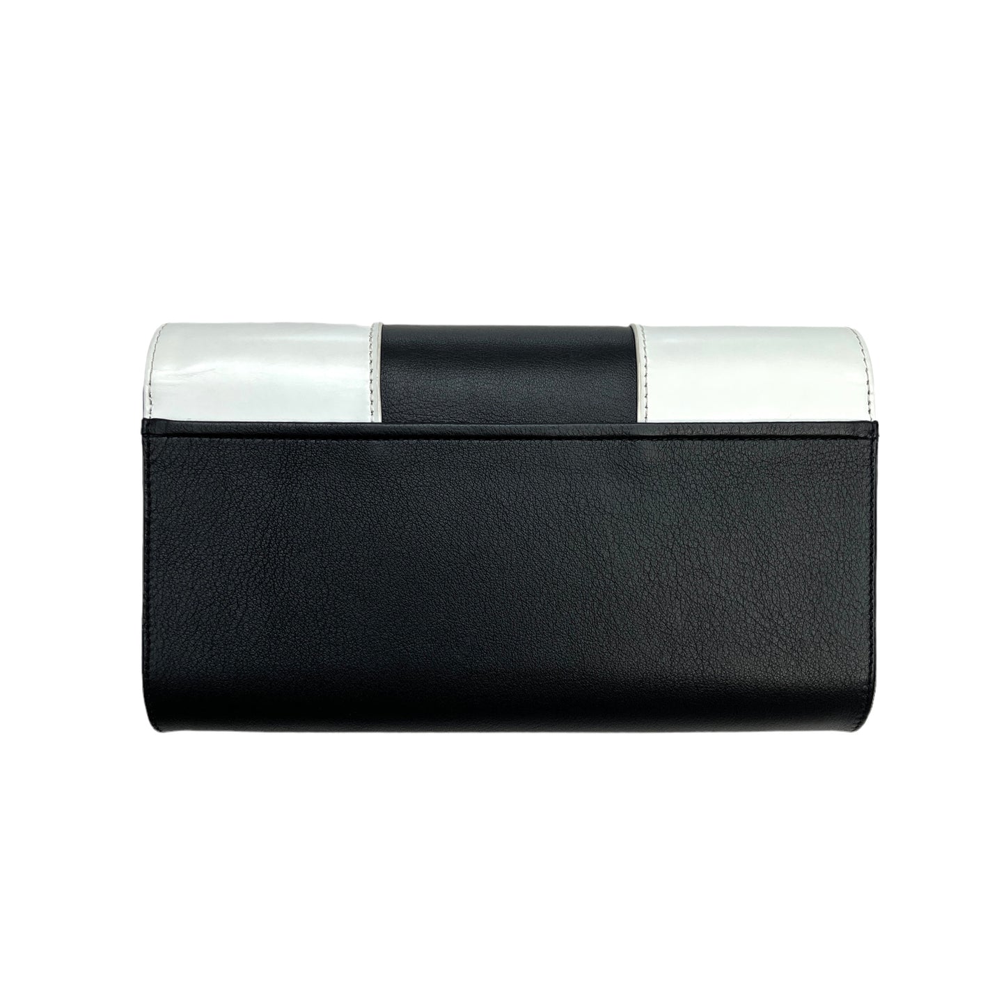 Black & White Leather Clutch